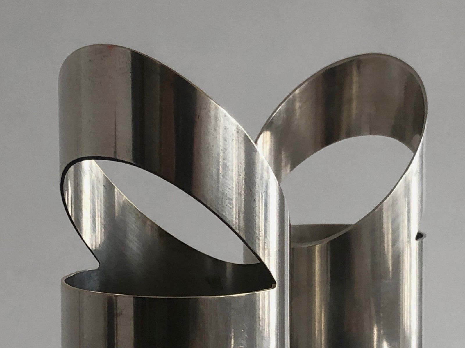 1970 Paolo Cats 2 Vases Modernist Silver Metal Christofle Sabattini Gaul photo buy