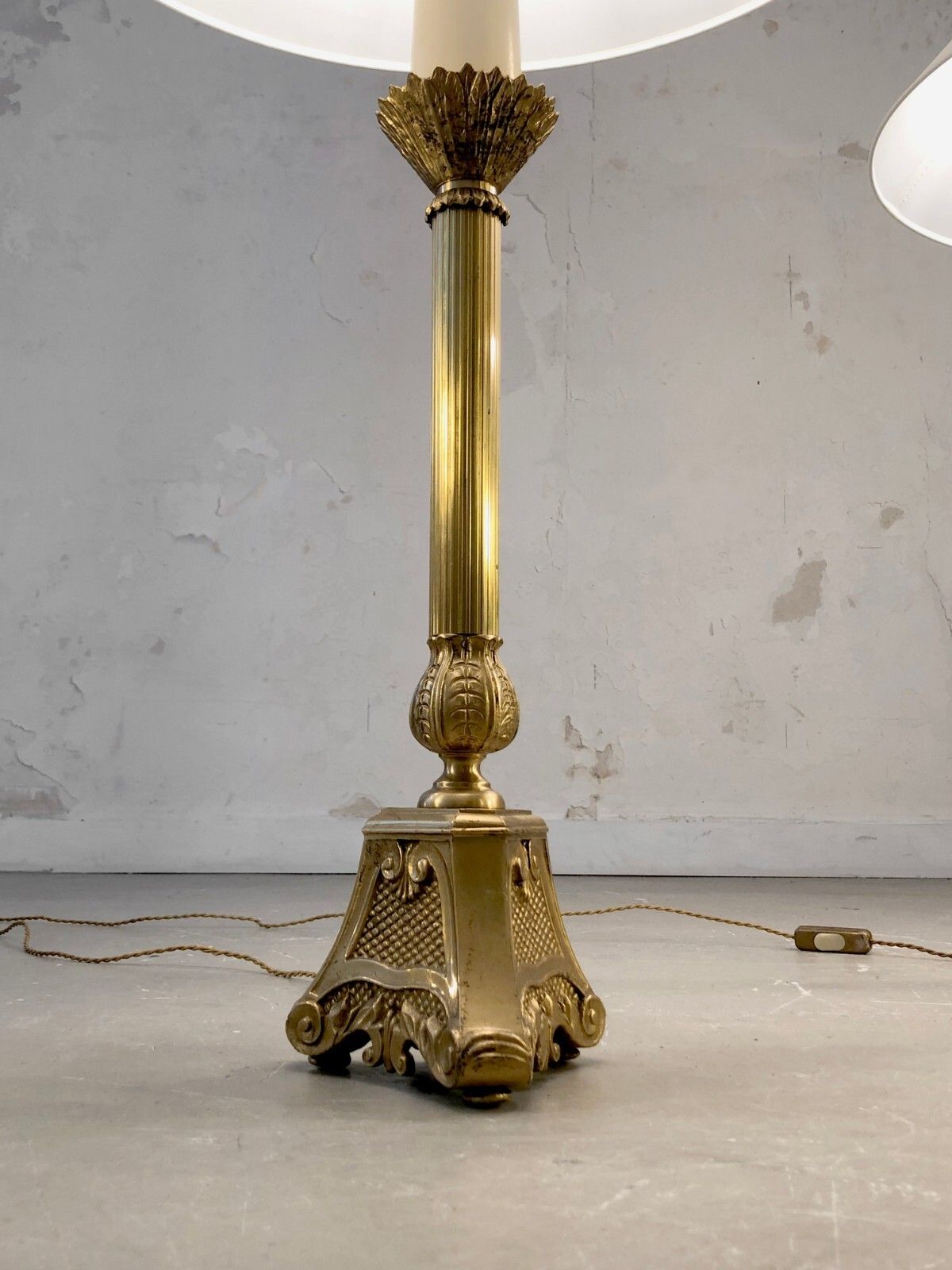 1960 & XIX 2 Shabby Chic Baroque Neo Classical Empire Lamps Jansen Versace photo Lighting