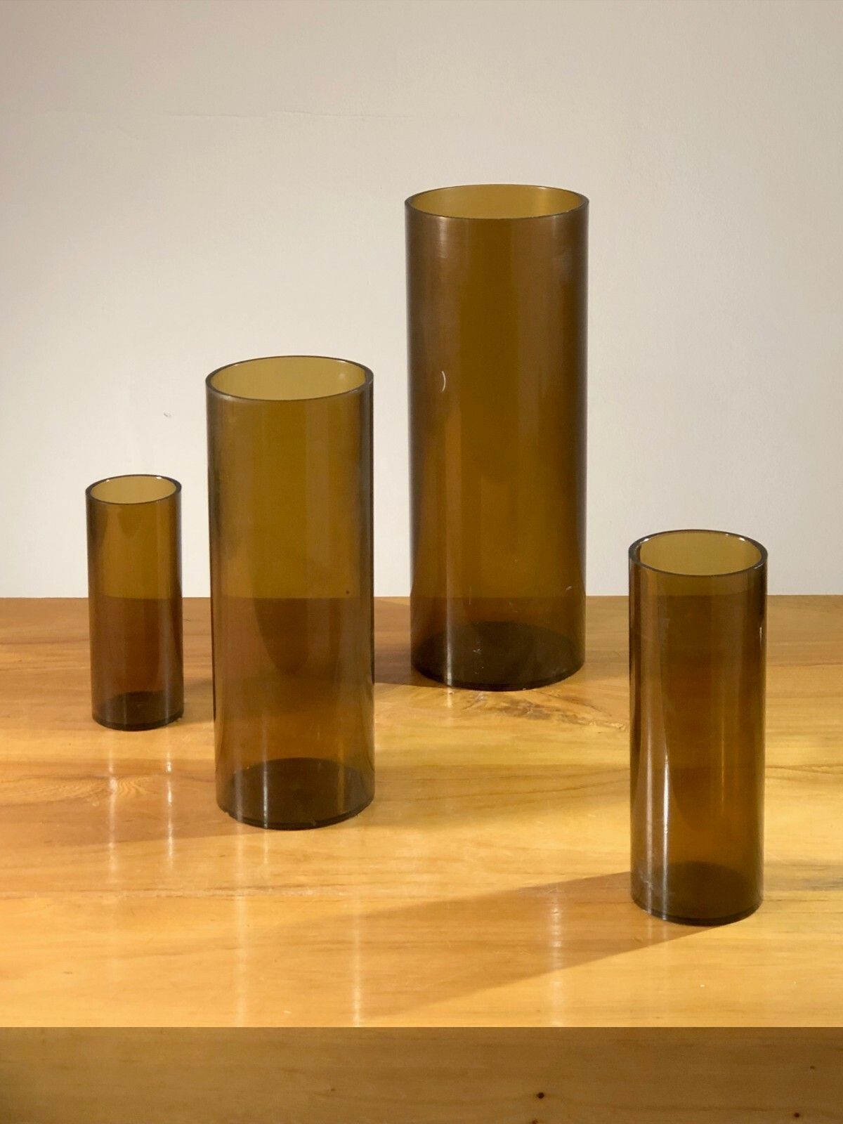 1970 Jackques Bedat 4 Vase Post Modernist Pop Shabby Chic Lucite Plexiglas photo furniture