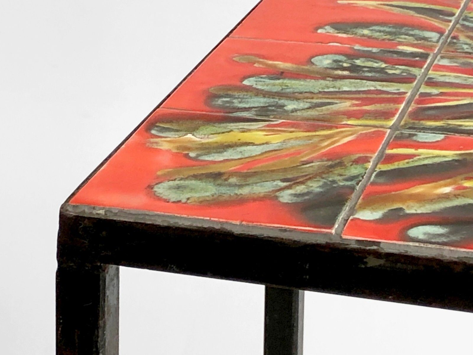 1950 Vallauris Modernist Abstraction Lyrical Ceramic Bass Table Belarti photo for sale