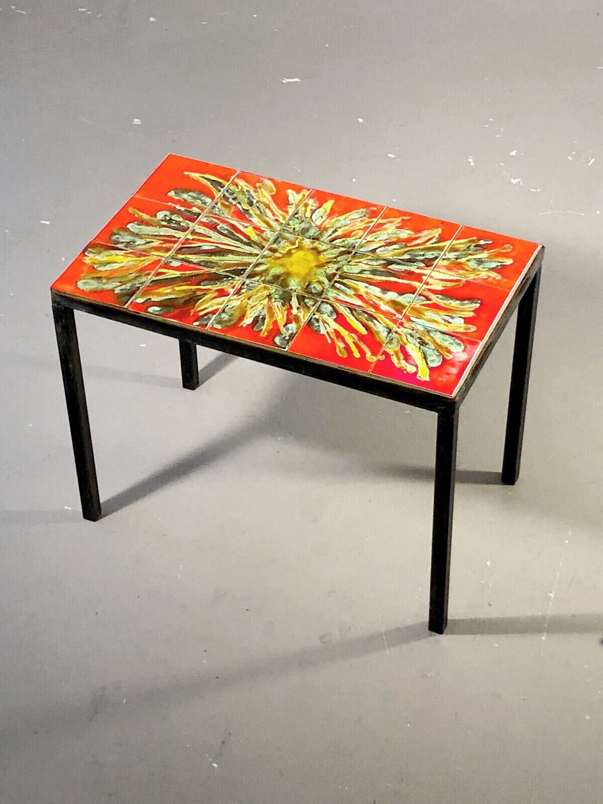 1950 Vallauris Modernist Abstraction Lyrical Ceramic Bass Table Belarti photo vinterior