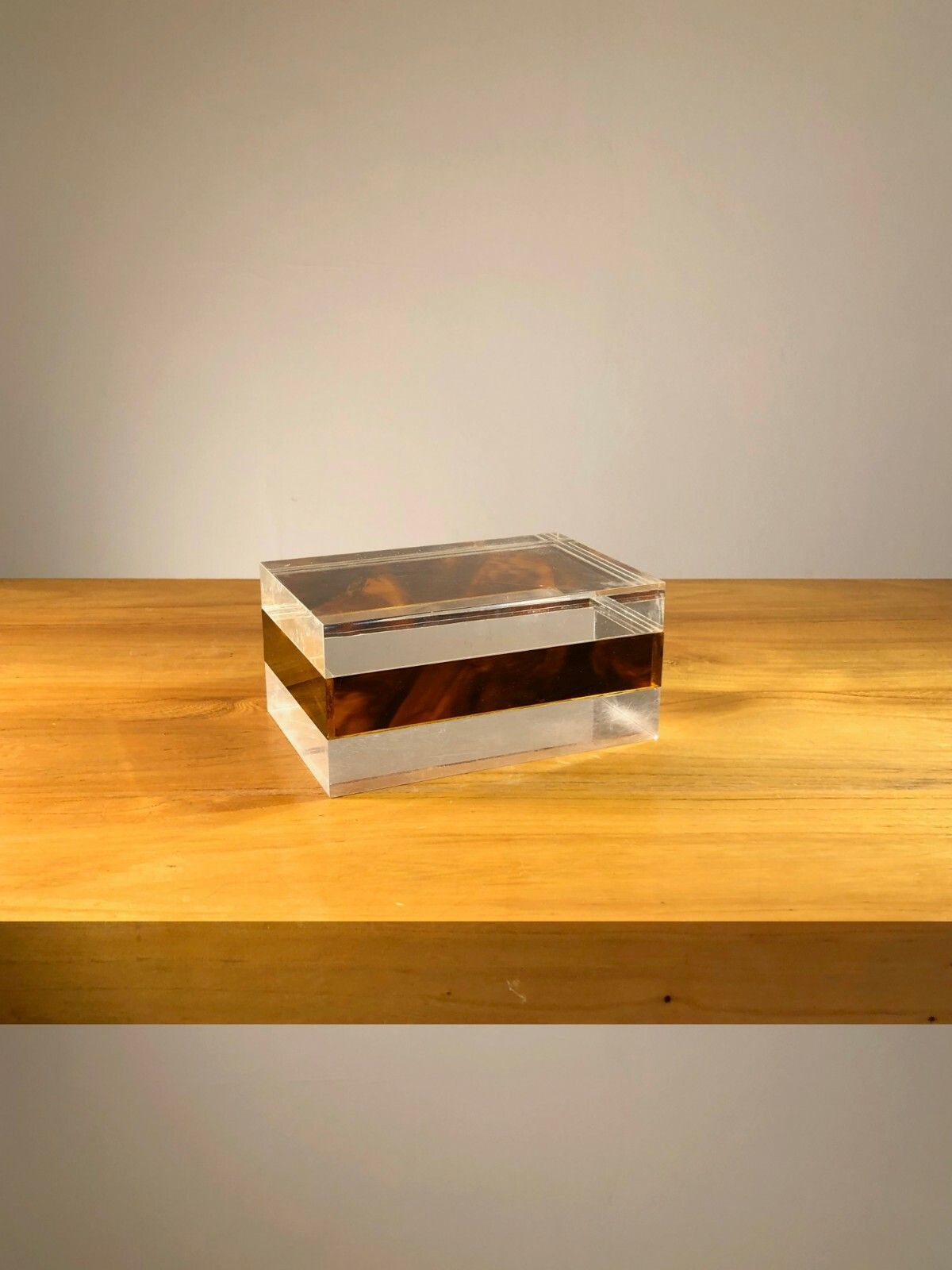 1970 Philippe Cheverny 1 Box Post Modernist Pop Shabby Chic Lucite Plexiglas