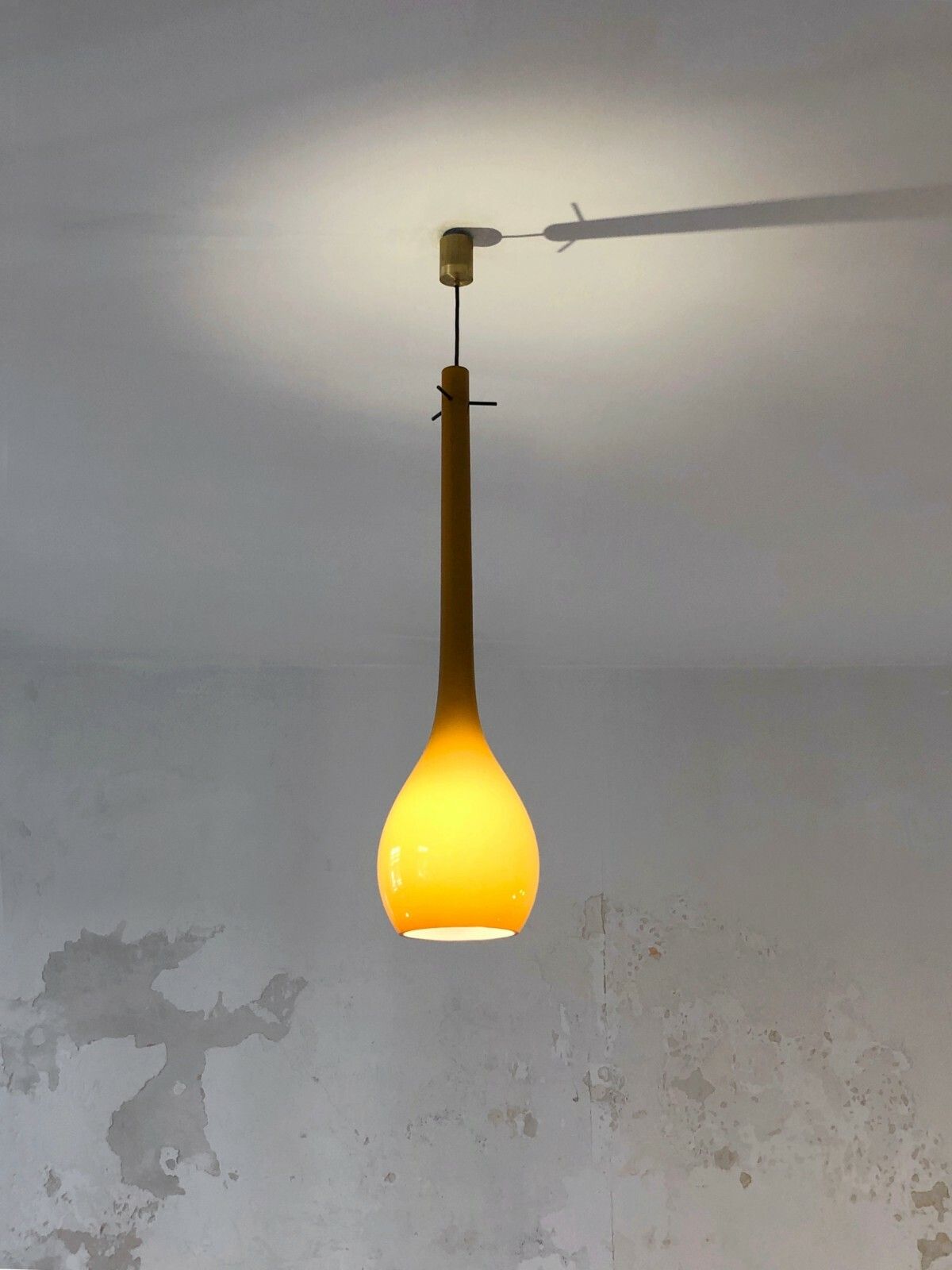 1960 Murano Suspension Modernist Glass Chandelier Free Form Venini Morin