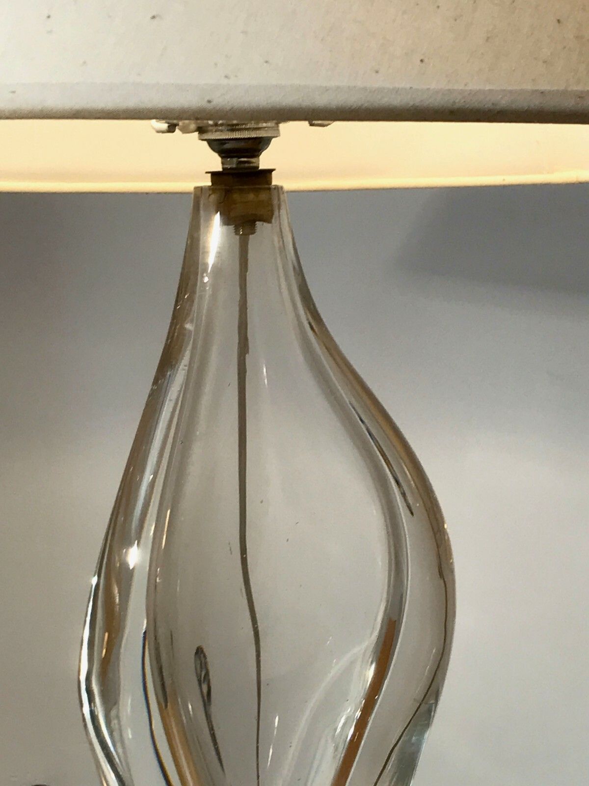 1960 Sevres Large Modernist Glass Lamp Free Form Murano Sarpaneva photo Lighting