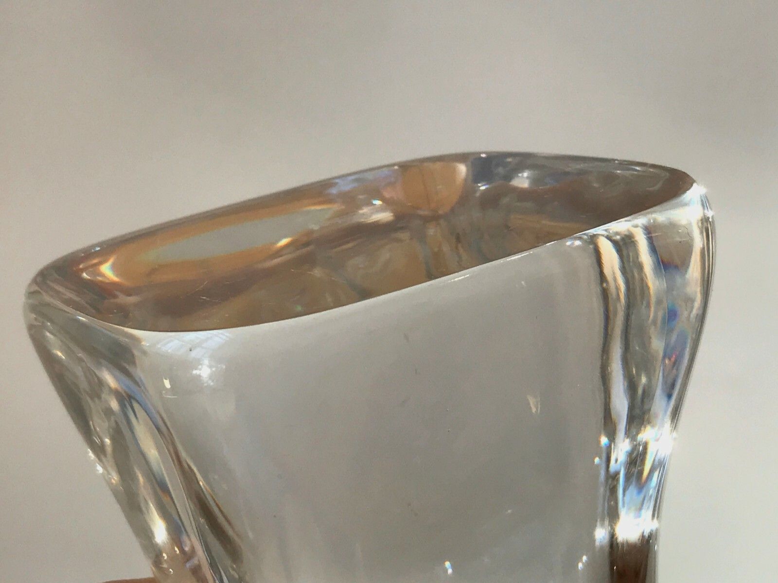 1960 Sevres Large Modernist Glass Lamp Free Form Murano Sarpaneva photo vintage