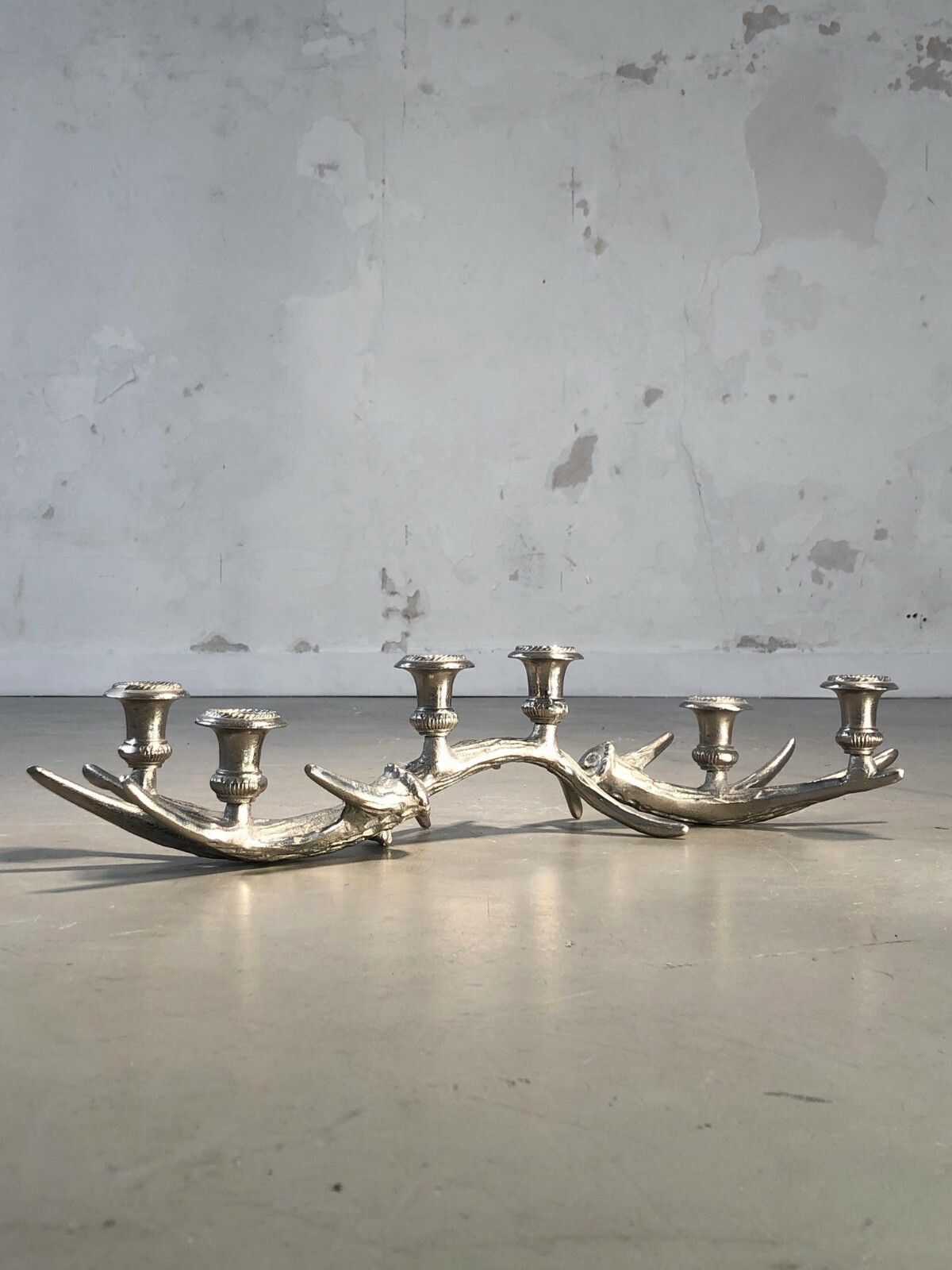 1970 Post Modernist Shabby Chic Candlestick Candlestick Bougeoir Maria Pergay photo furniture