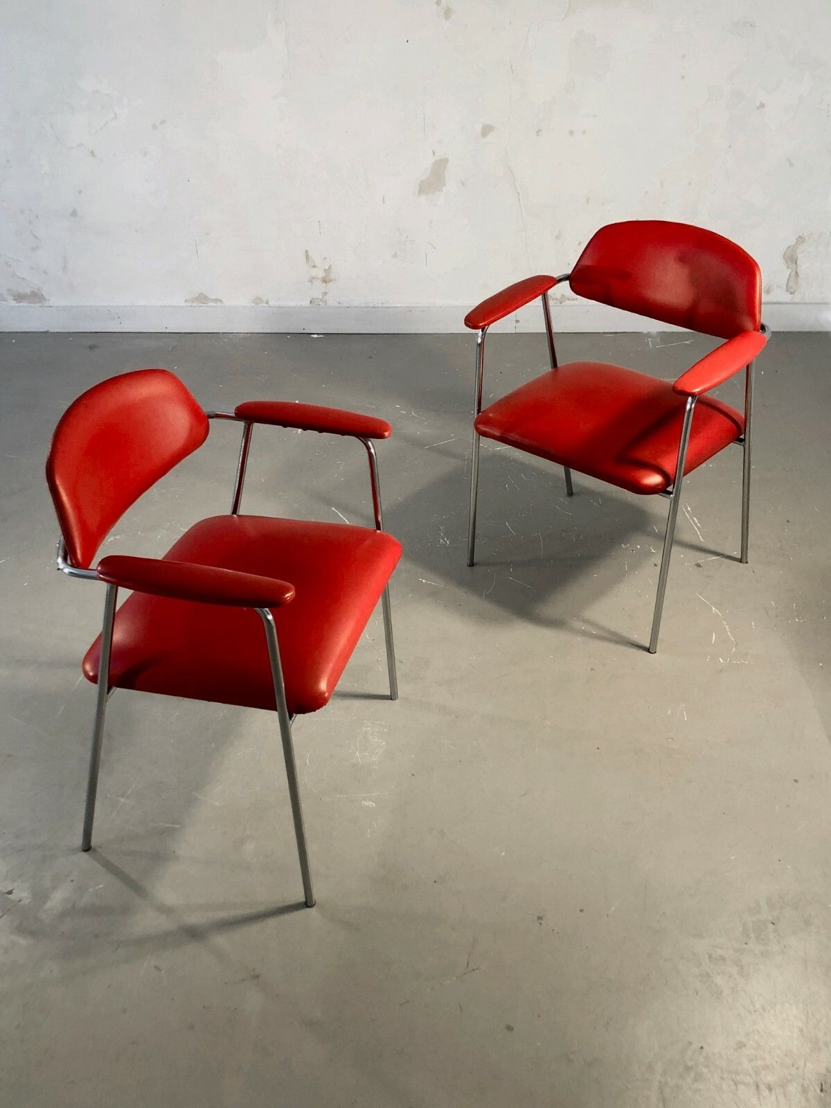 1950 Pierre Paulin Steiner 2 Chairs Modernist Reconstruction Form Free photo vintage