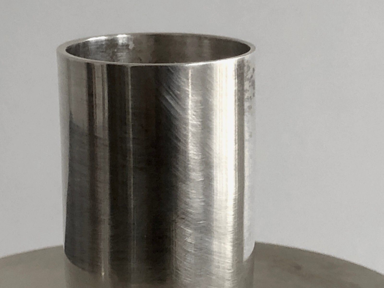 photo furniture 1970 Bougeoir Modernist Candlestick Silver Metal Christofle Sabattini Gaul