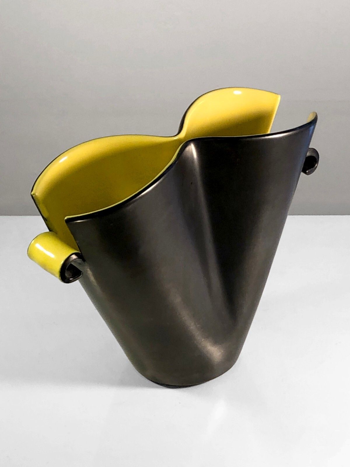 1950 Elchinger Ceramic Vase Modernist Free Form Jouve Chambost Accolay photo Home Decor