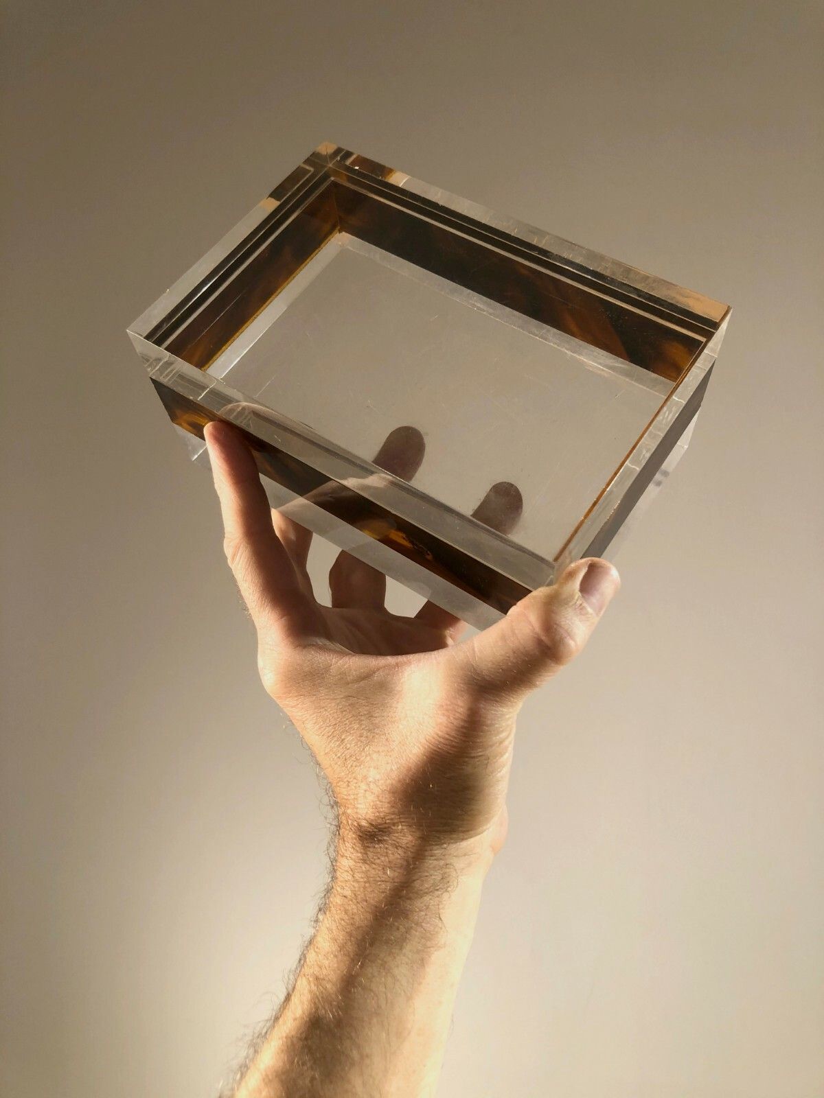1970 Philippe Cheverny 1 Box Post Modernist Pop Shabby Chic Lucite Plexiglas photo furniture