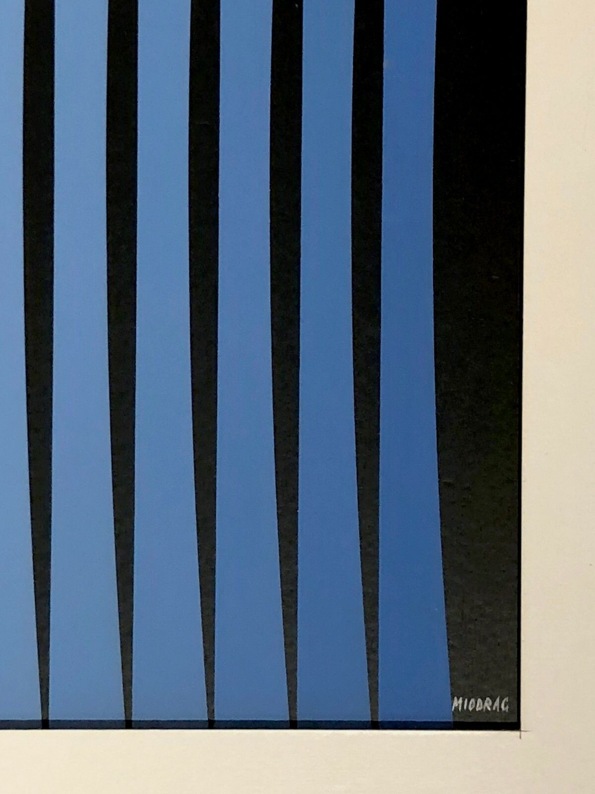 1970 Dordevic Miodrag 2/2 Kinetic Painting Geometric Abstraction Optical Art photo Art