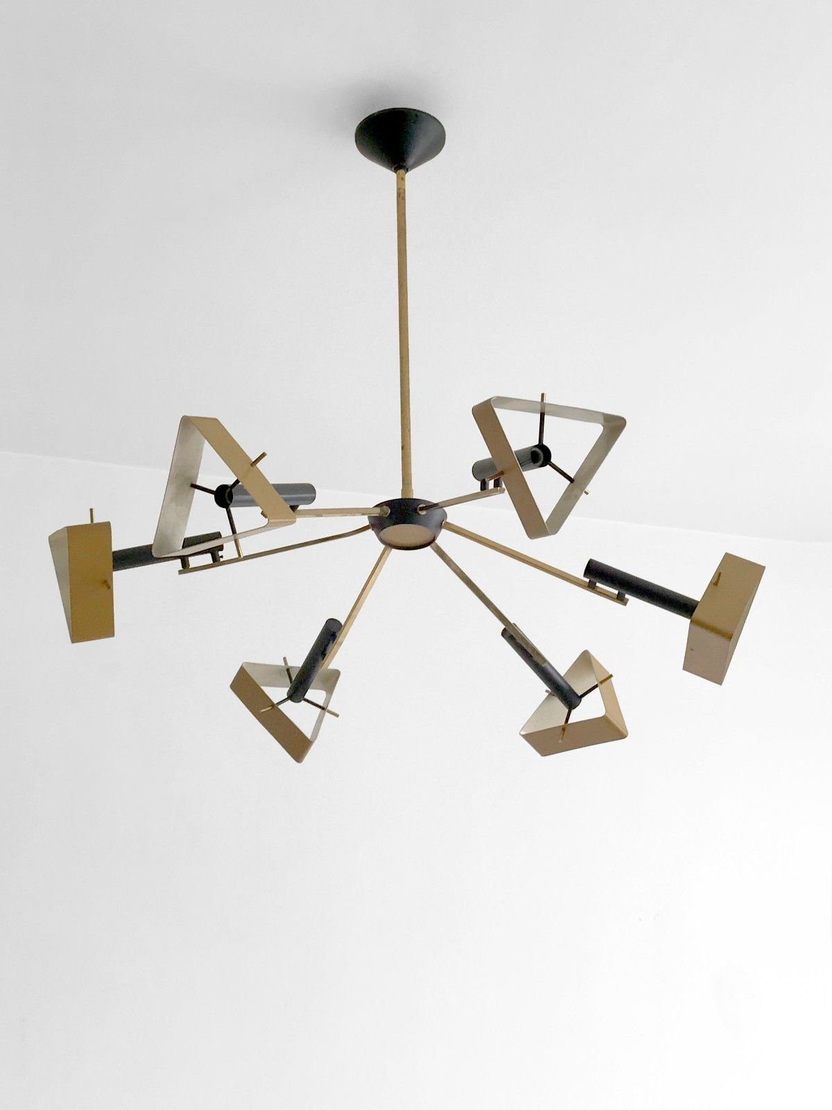 1950 Oscar Torlasco Lumi Suspension Modernist Bauhaus Constructivist Stilnovo photo furniture