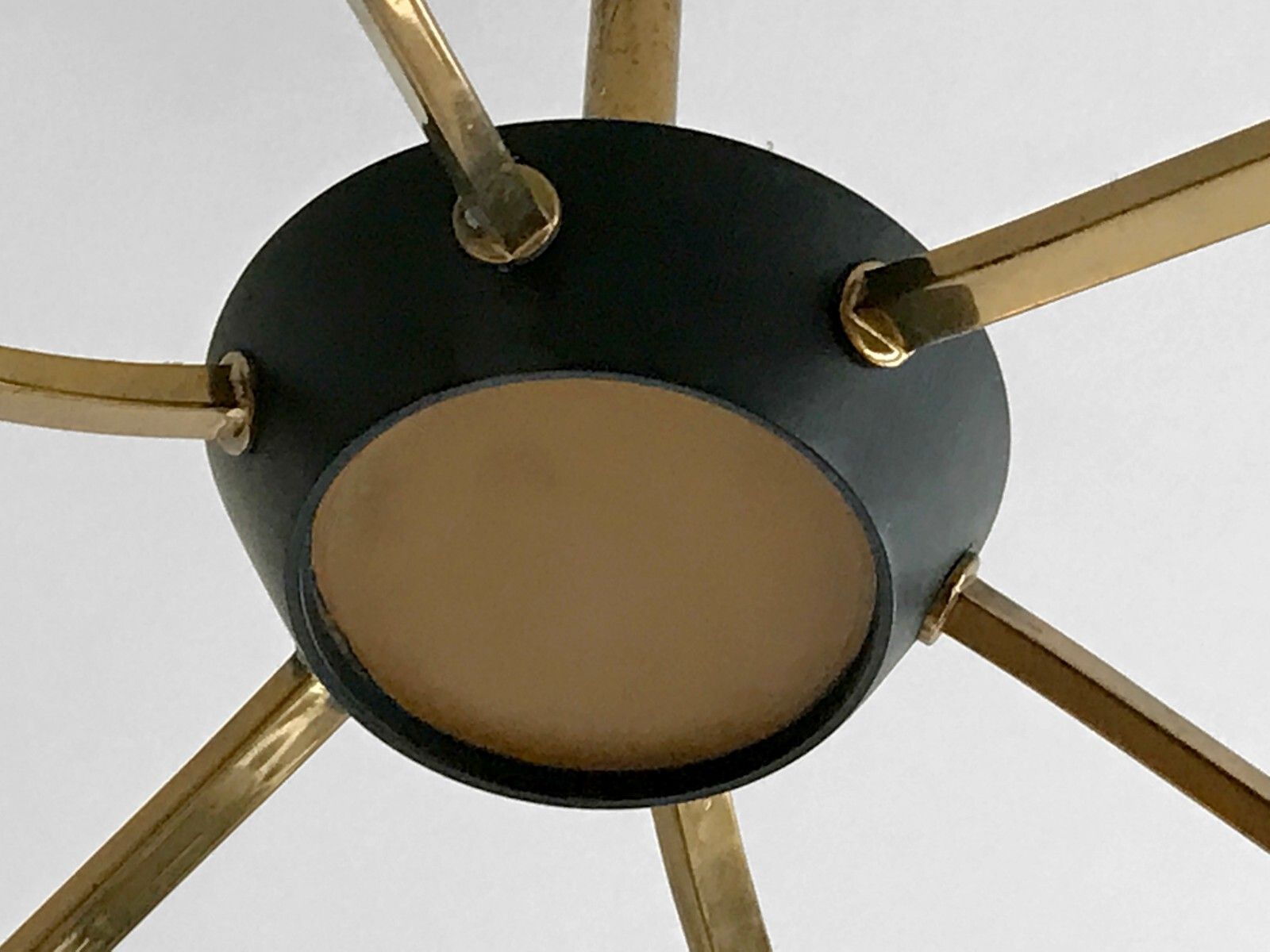 photo vinterior 1950 Oscar Torlasco Lumi Suspension Modernist Bauhaus Constructivist Stilnovo