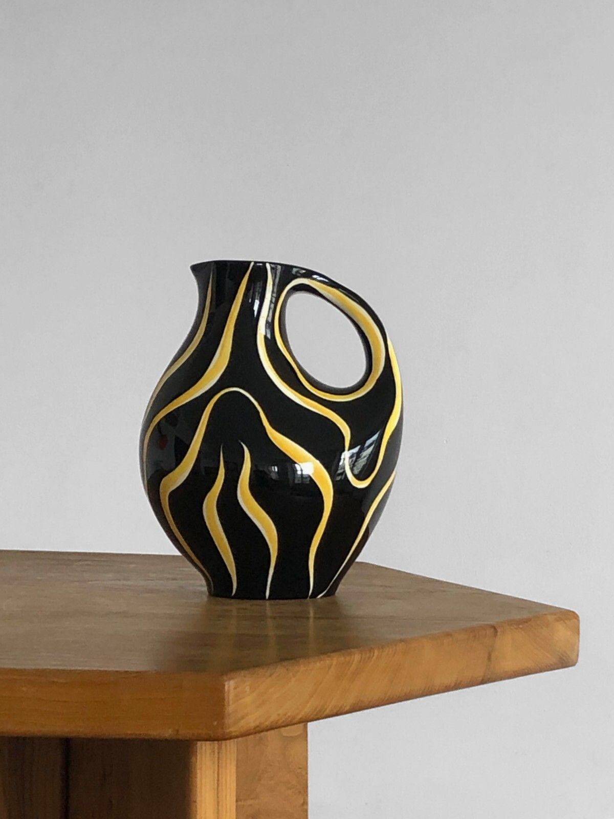 1950 Anneliese Beckh Pitcher Ceramic Vase Modernist Vallauris photo 505.0