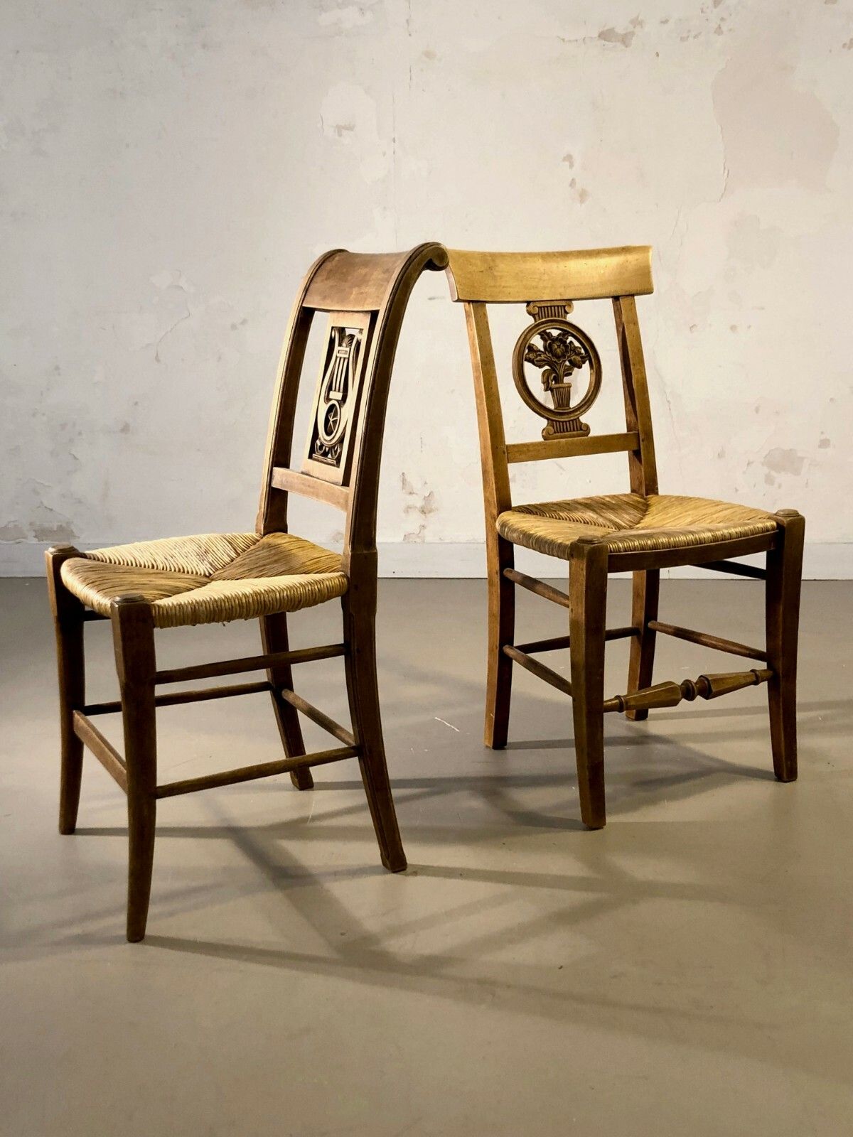 1970 Saulaie 2/2 Art Deco Shabby Chic Neo Classical Rustic Louis XVI Chair photo vinterior