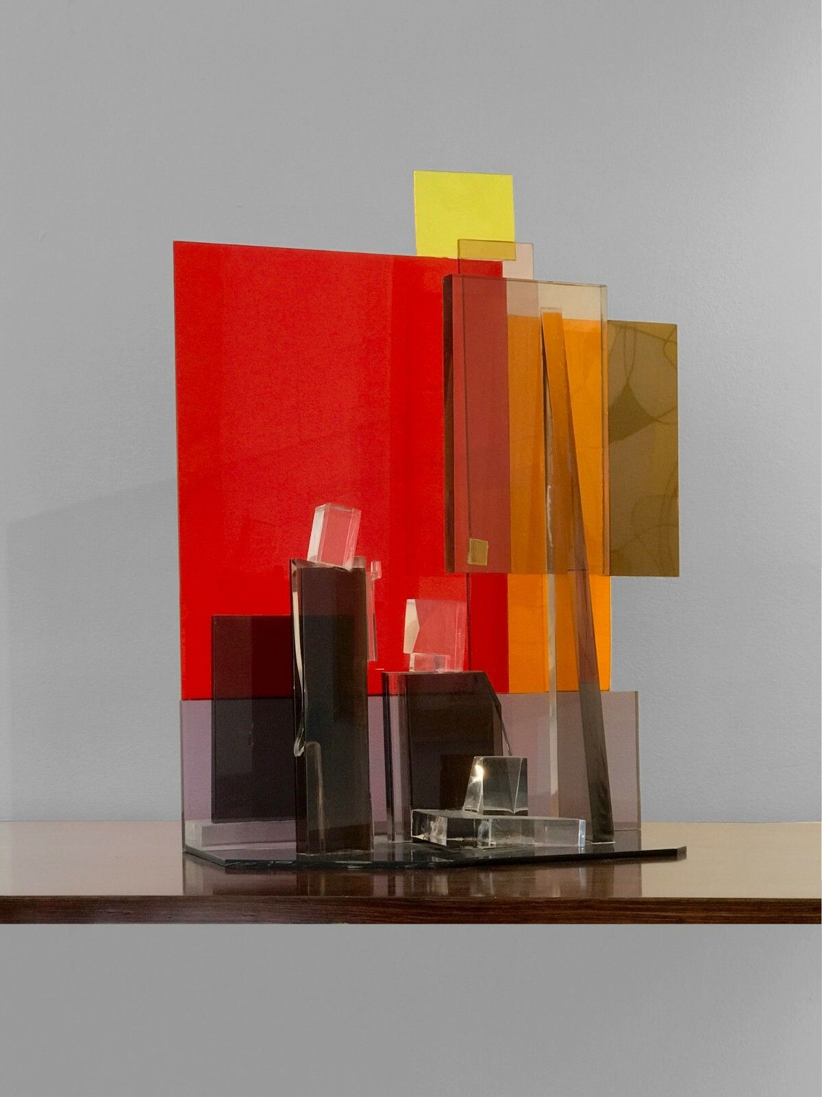 1970 Stone Laparra Modernist Sculpture Pop Shabby Chic Plexiglas Lucite photo Art