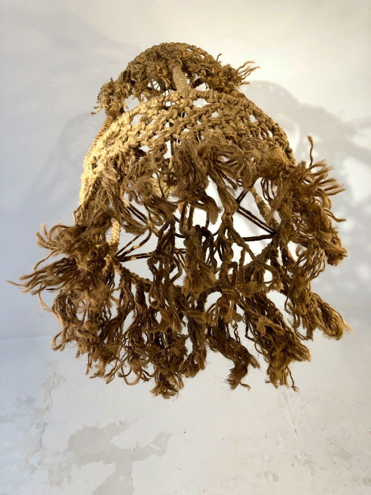 1011.0 1970 Brutalist Hippie Audoux Minnet Shabby Chic Plant Holder Suspension photo
