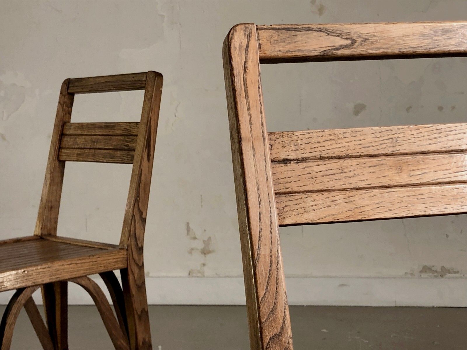 1950 2 Modernist Chairs Reconstruction Bauhaus René Gabriel Gascoin Thonet photo for sale