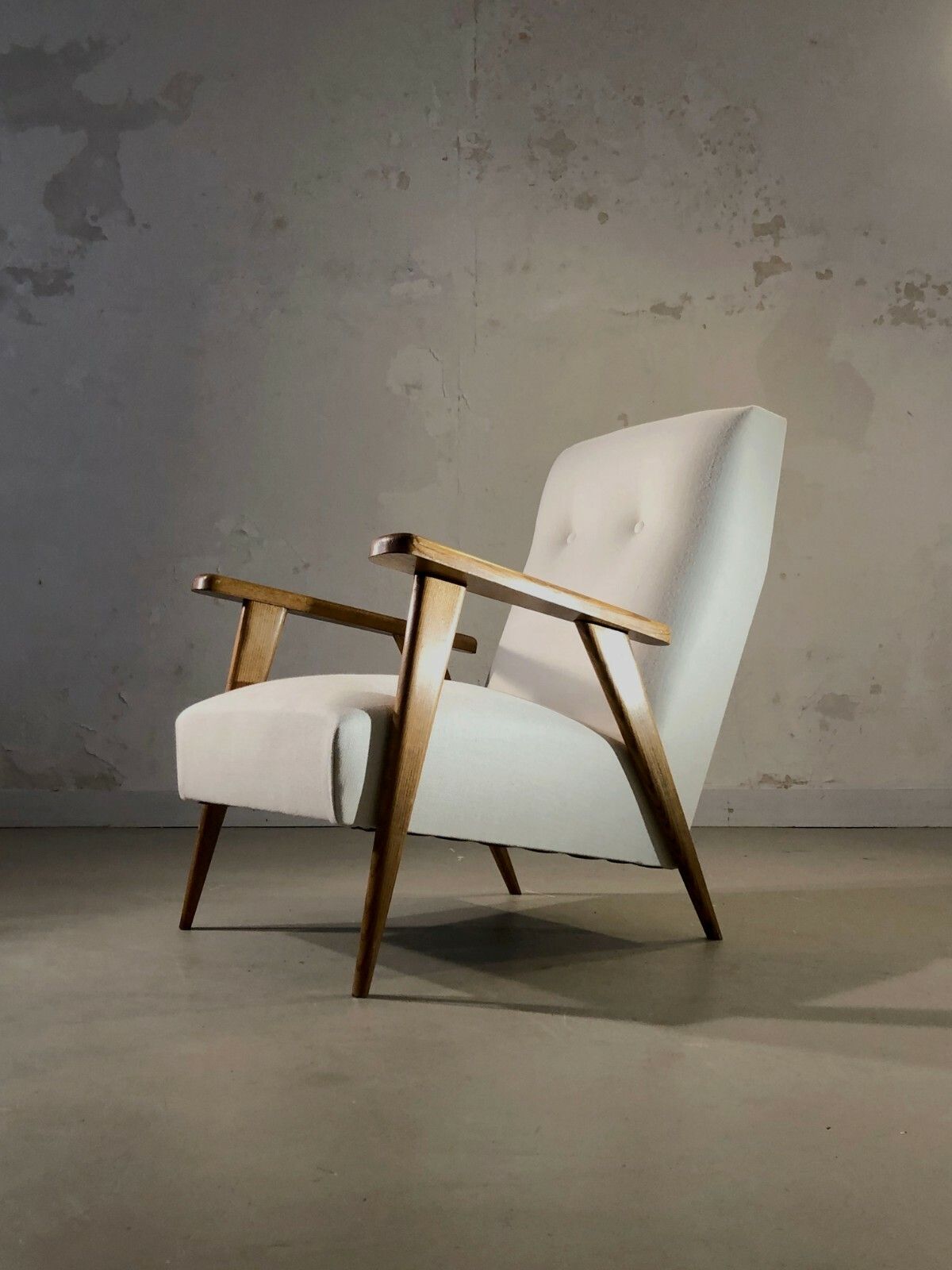 1950 Modernist Chair Reconstruction Free Form Motte Guariche Caillette
