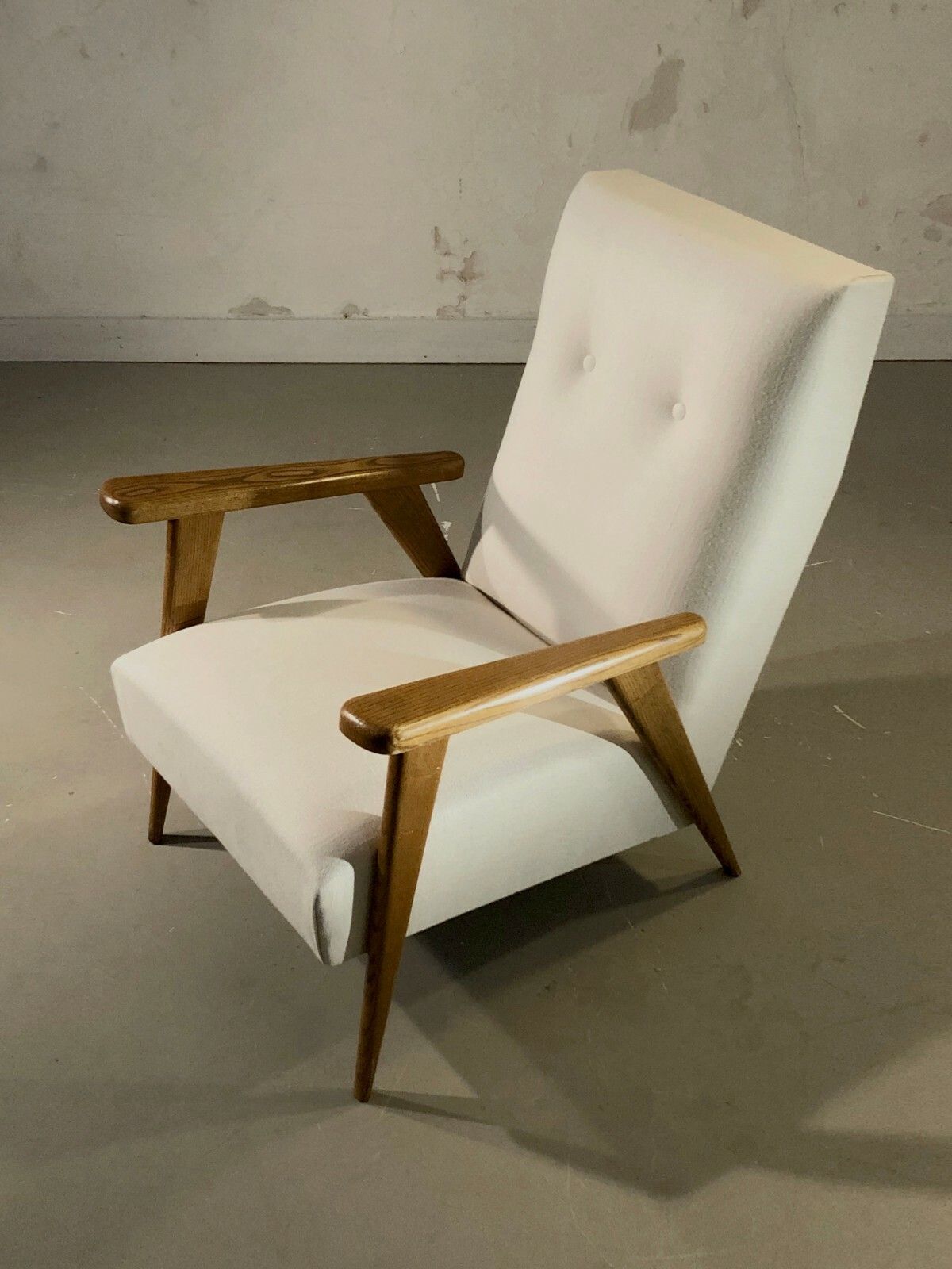 1950 Modernist Chair Reconstruction Free Form Motte Guariche Caillette photo Furniture