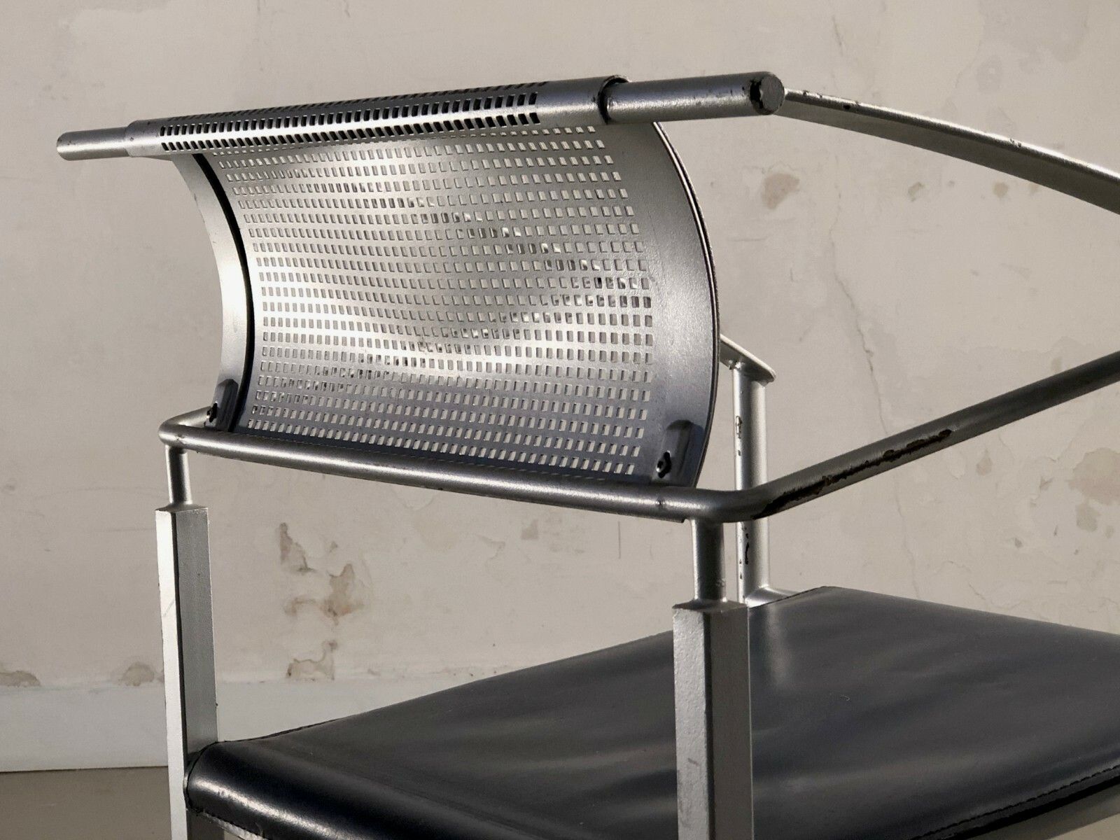1980 Emilio Nanni / Fly Line 4 Chairs Post Modernist Memphis Starck Sottsass photo vinterior