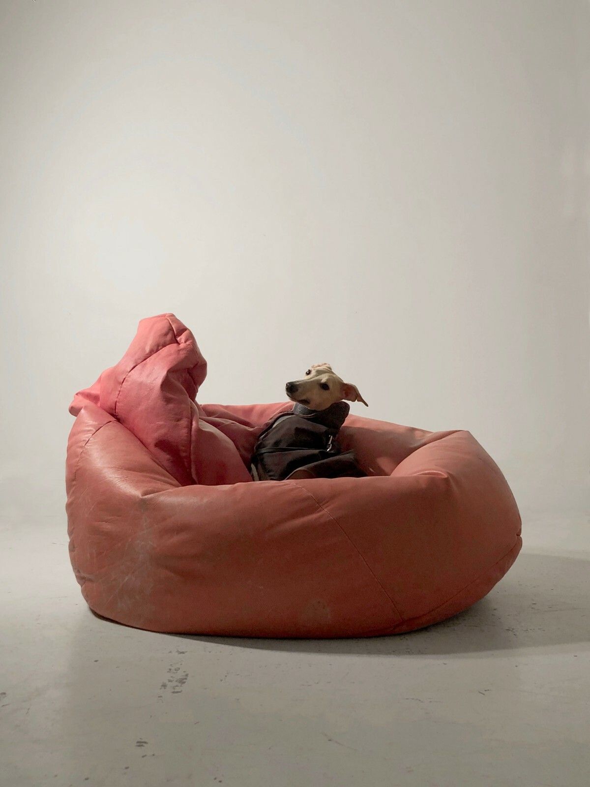 1970 Zanotta Pouf Armchair "Sacco" Post Modernist Space Age Shabby Chic Pop