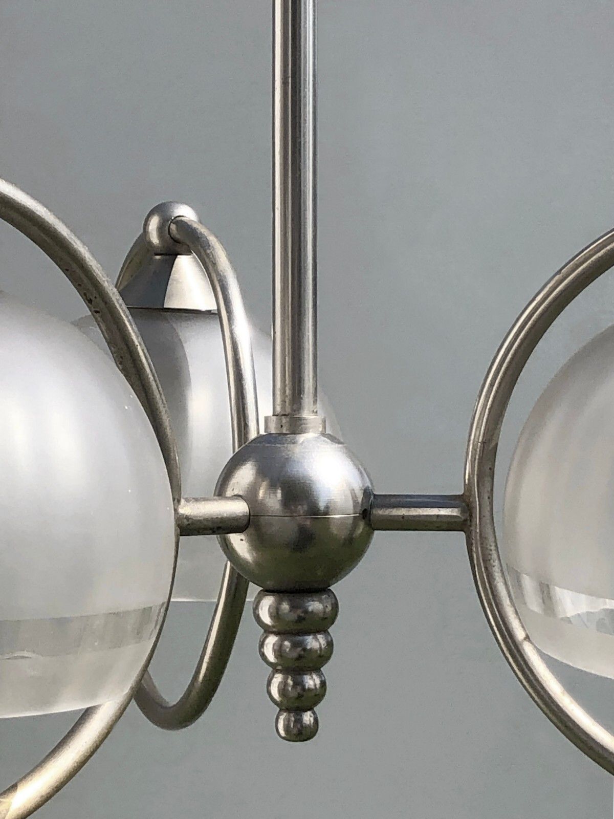 1930 Suspension Chandelier Art Deco Modernist Bauhaus Adnet Uam Maison Desny photo for sale