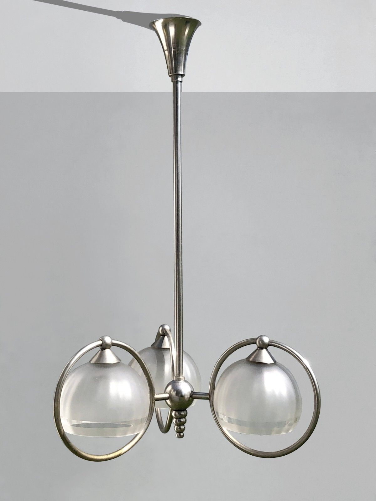 1930 Suspension Chandelier Art Deco Modernist Bauhaus Adnet Uam Maison Desny photo vinterior