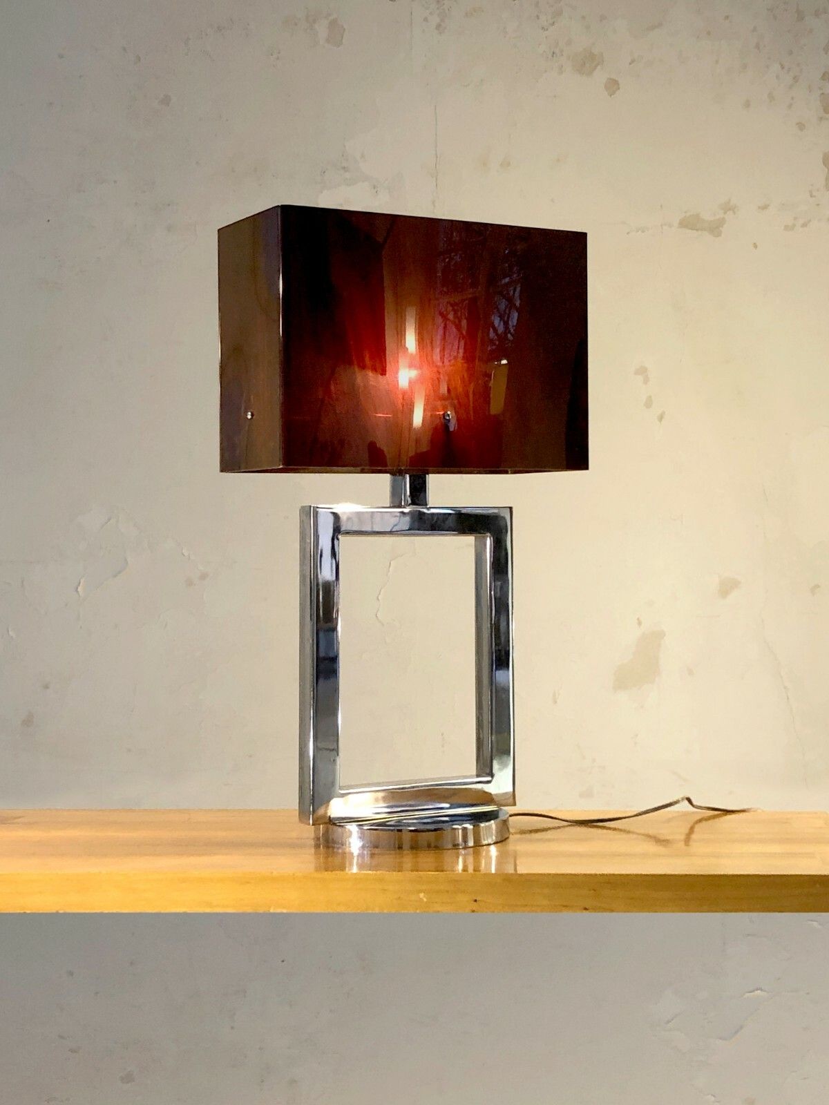 1970 Postmodernist Space Age Kinetic Pop Lamp Willy Rizzo Plexiglas Lucite