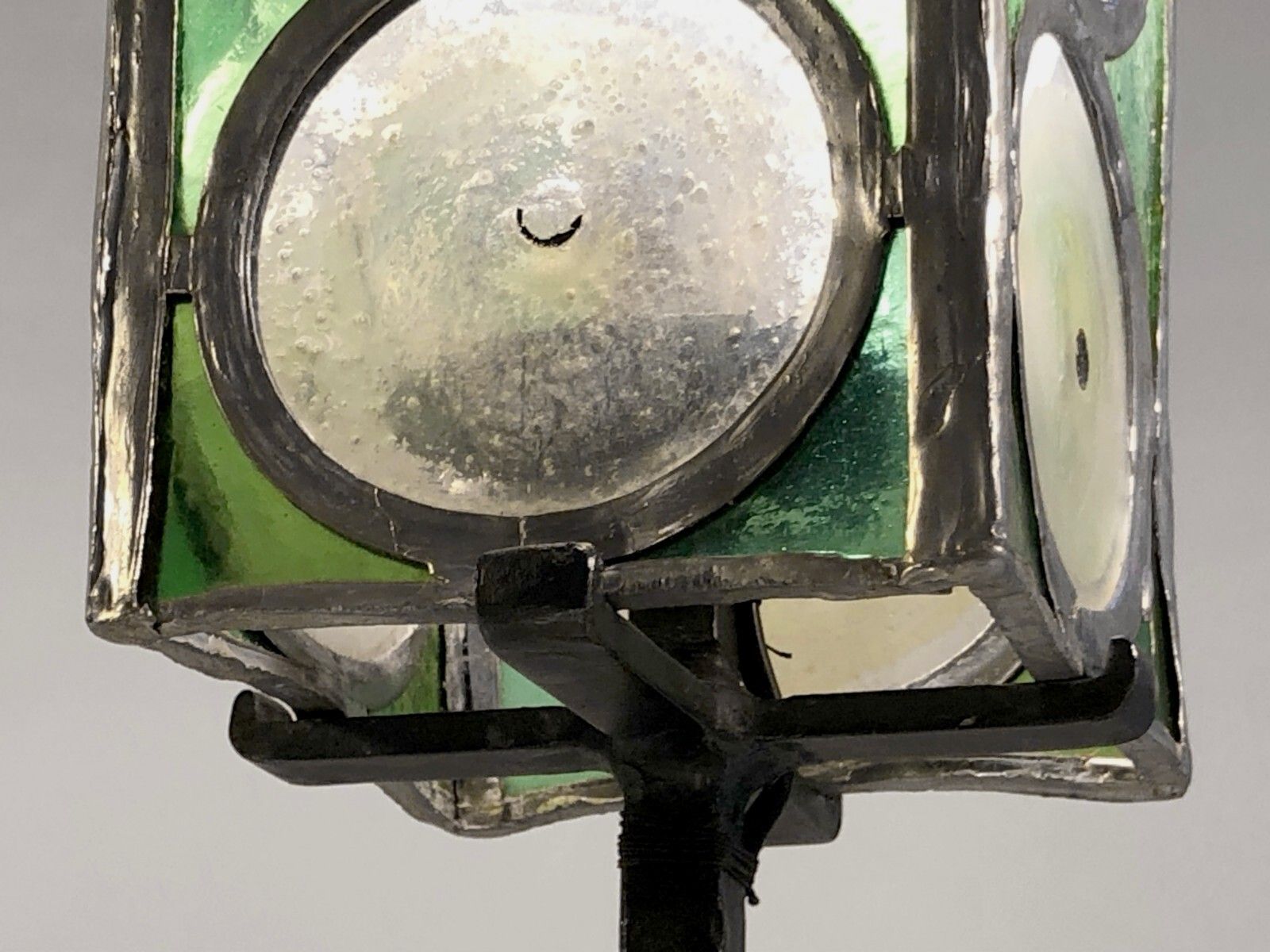 Lighting 1960 Modernist Lamp Brutalist Glass Stained Glass Morin Avoinet Marolles Jean Touret photo