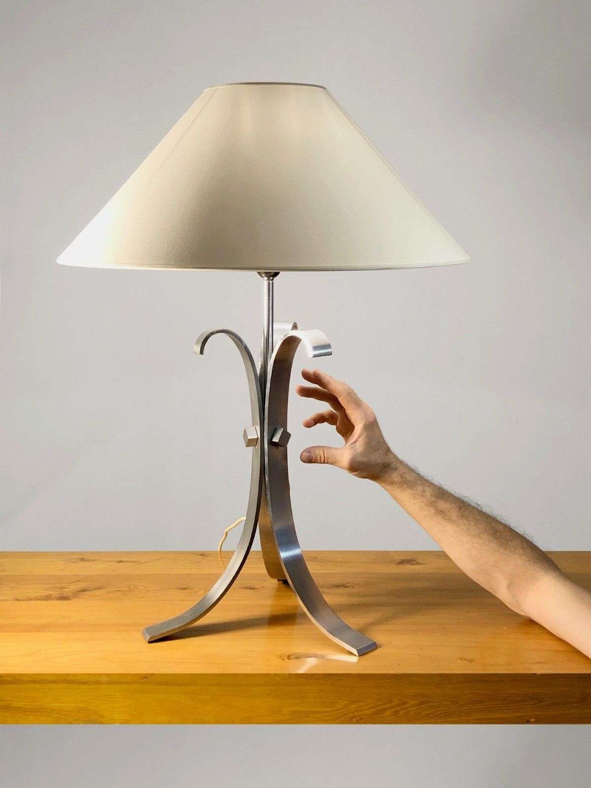 1970 Lamp "Tan" Post Modernist Shabby Chic Space Age Pergay Kappa Monnet photo for sale