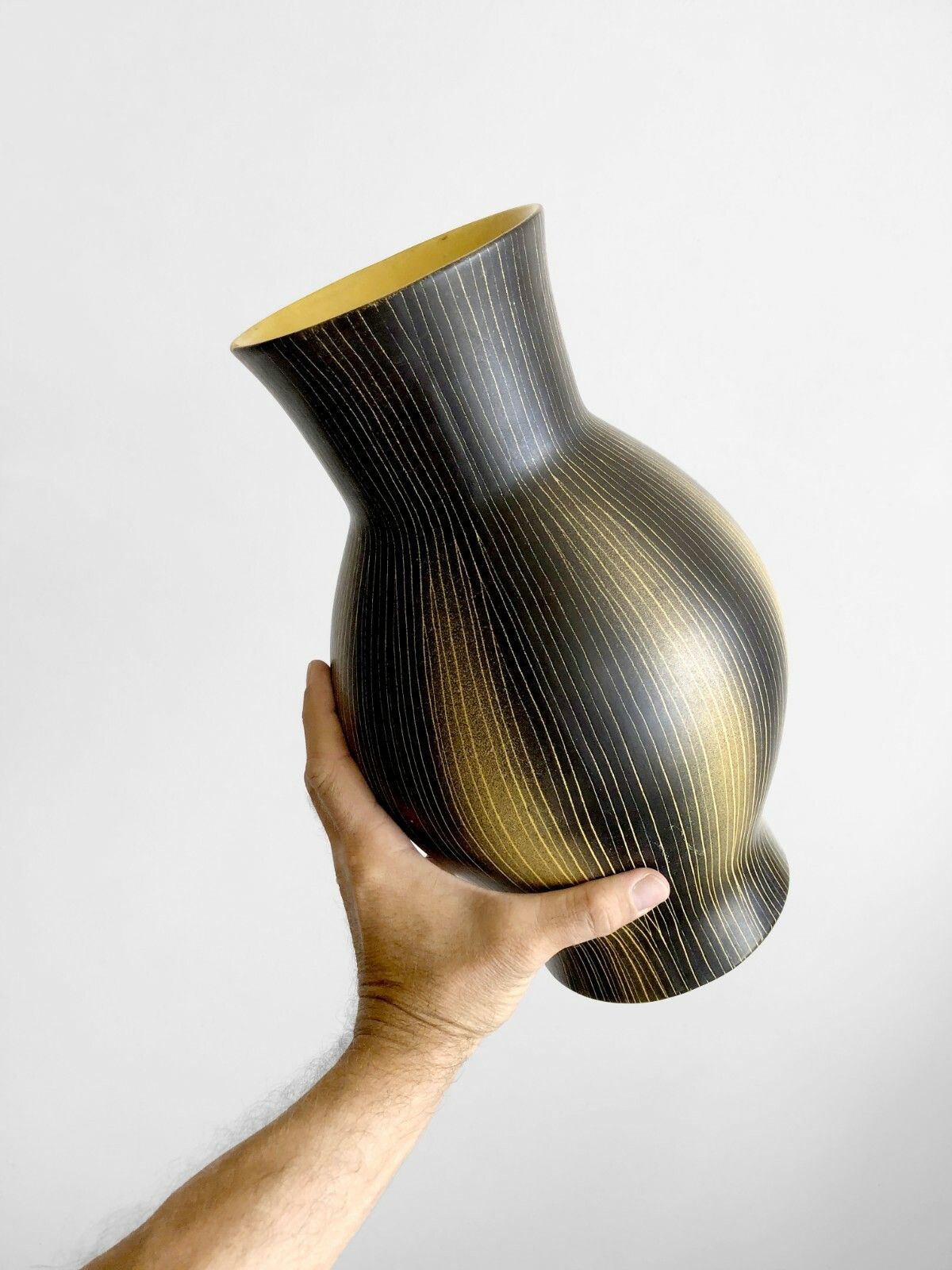1950 Saint Clement 1 Vase & 1 Ceramic Cut Free Form Vallauris Chambost photo for sale