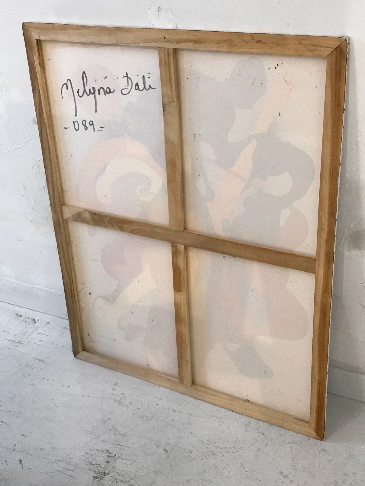 1990 Melyna Dali Abstraction Painting Free Form Psychedelic Jackson Pollock photo furniture