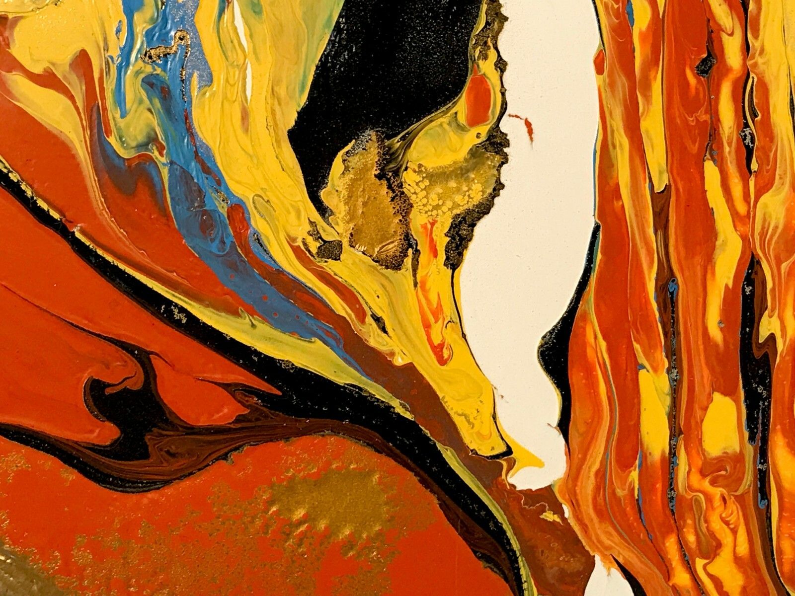 1990 Melyna Dali Abstraction Painting Free Form Psychedelic Jackson Pollock photo buy
