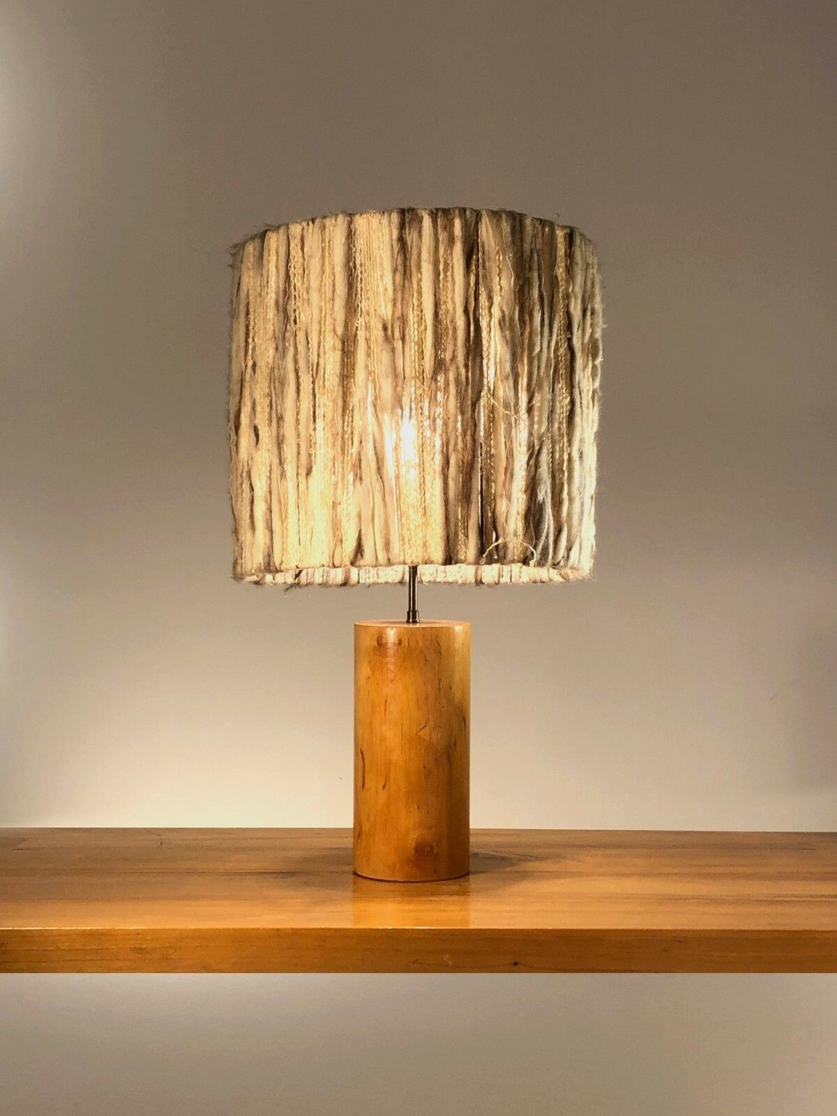 1970 1 Hippie Lamp Modernist Brutalist Folk Art Tapestry Audoux Minnet