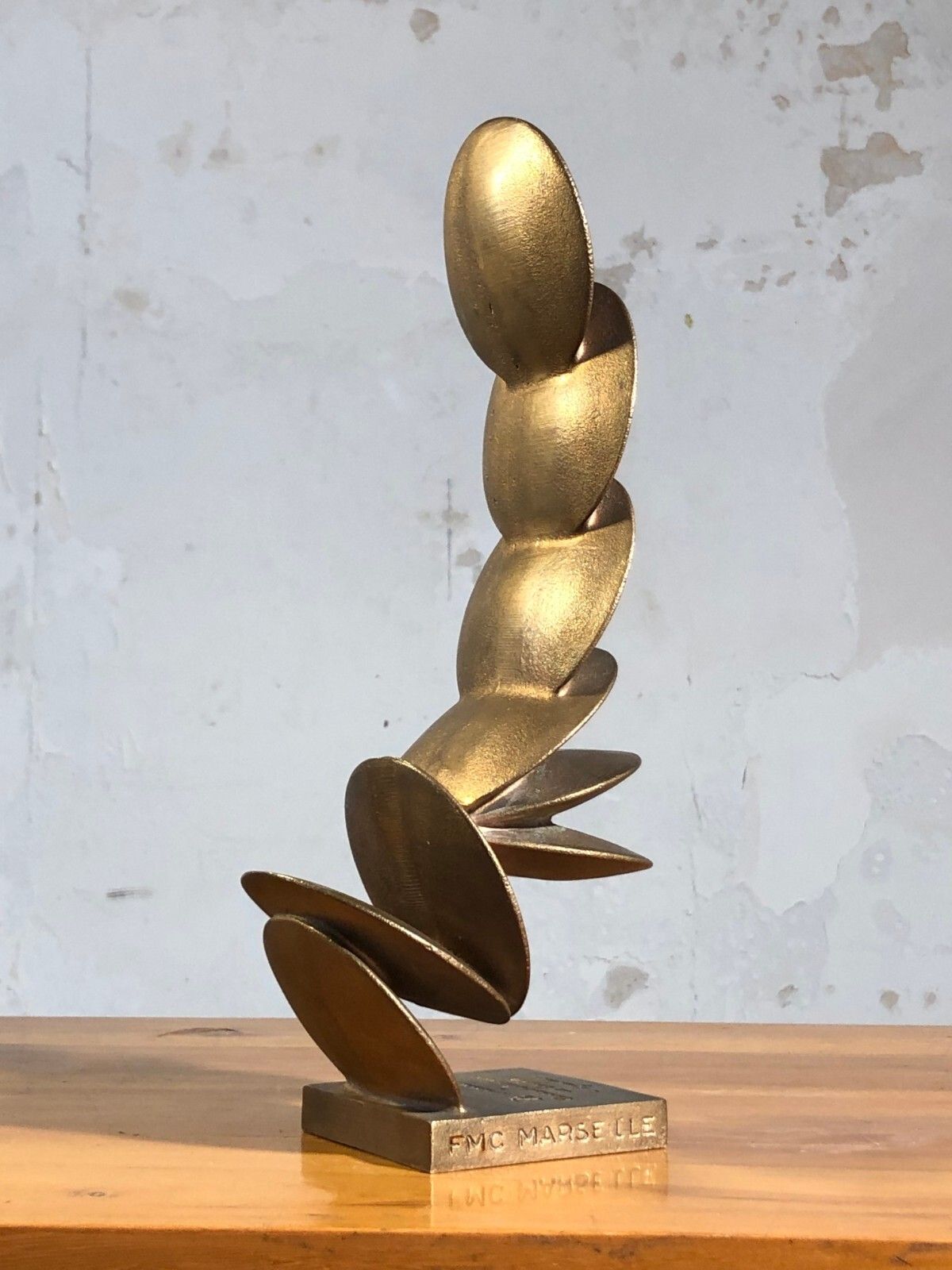 photo vinterior 1990 Georges Saulterre Kinetic Sculpture Space Age Shabby Chic Bronze Pol Buri