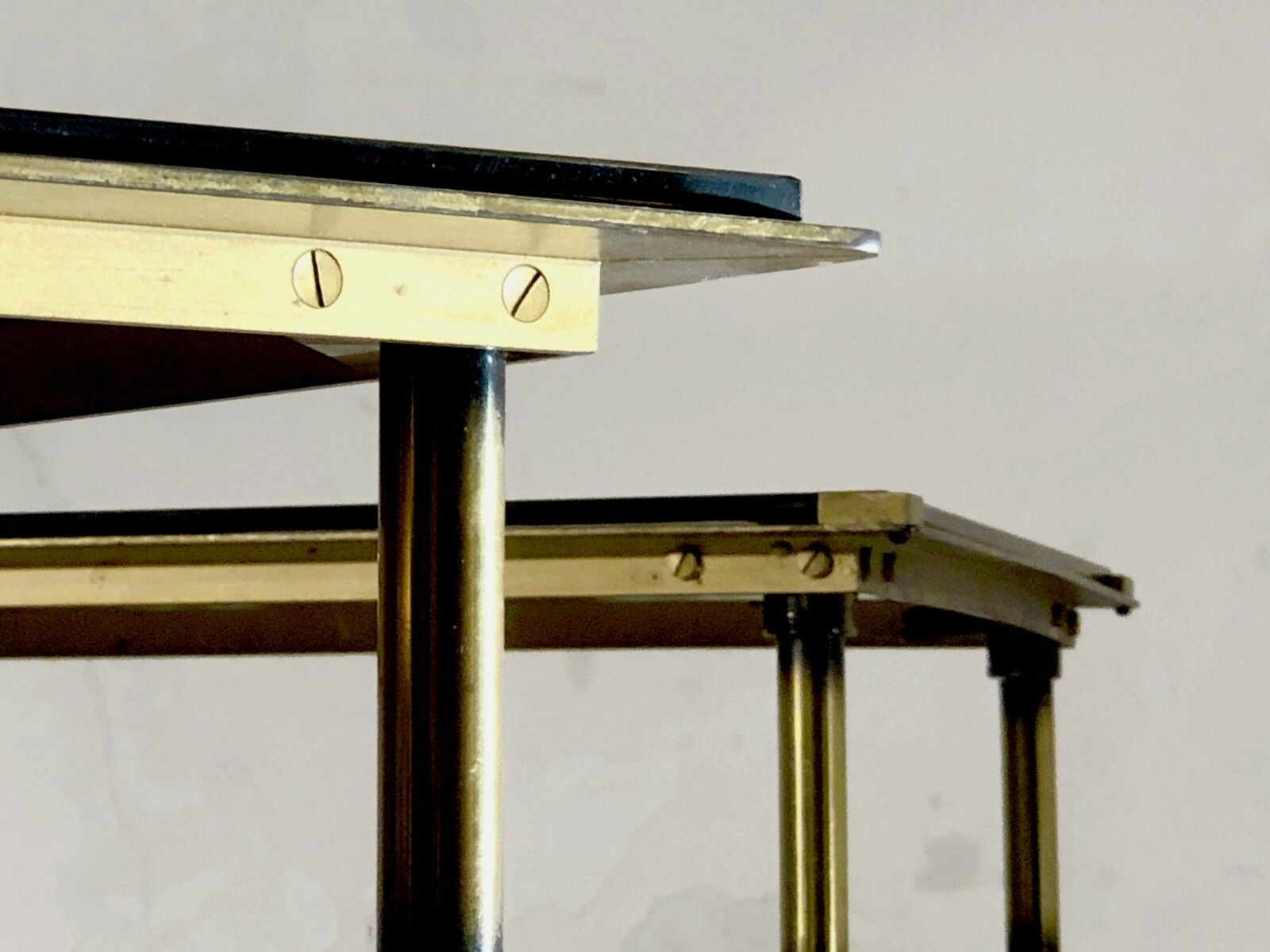 1950 House Rings 2 Bamboo Coffee Table Art Deco Shabby Chic Neo Classical Adnet photo for sale