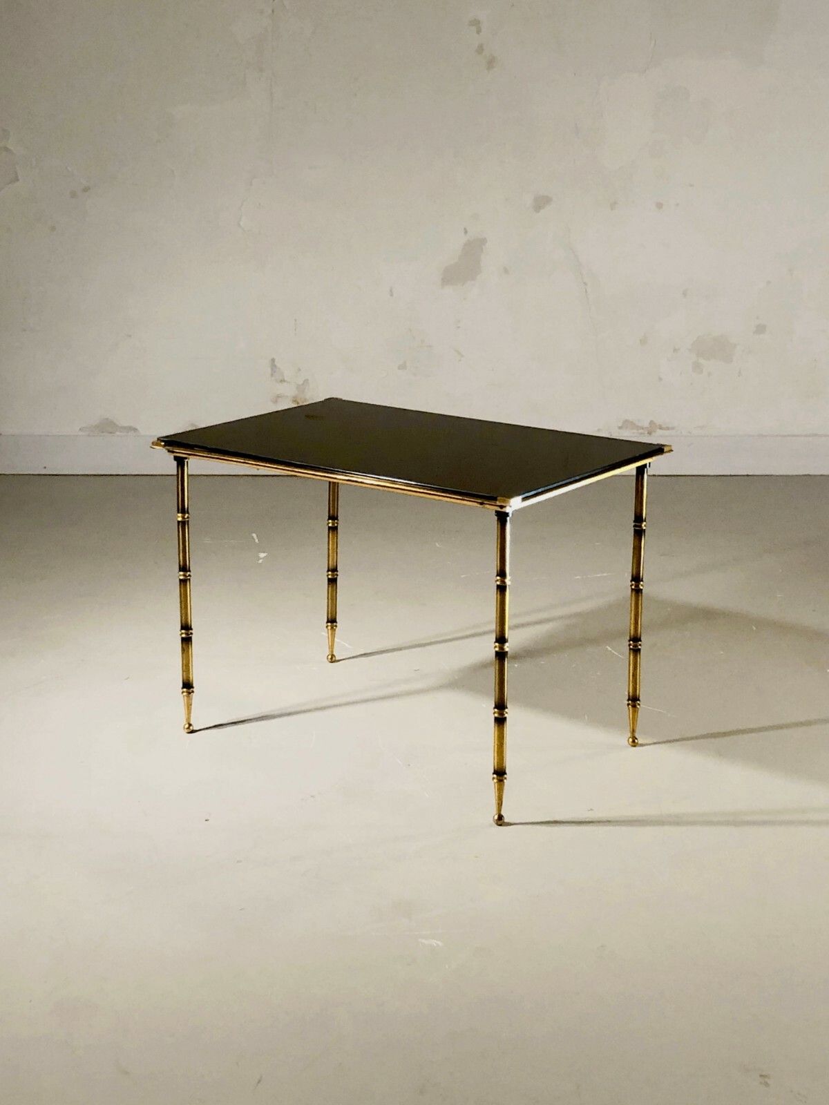 2021.0 1950 House Rings 2 Bamboo Coffee Table Art Deco Shabby Chic Neo Classical Adnet photo