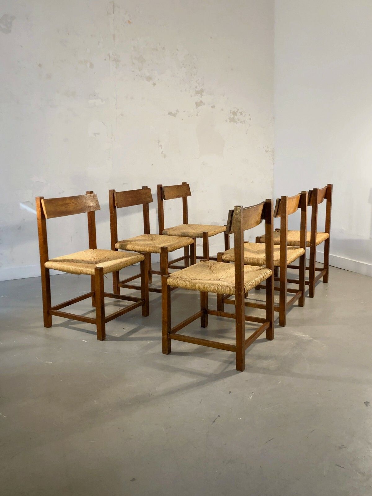 1950 6 Modernist Brutalist Modernist Chairs Rustic Modern Chapo Perriand Dansk photo Furniture
