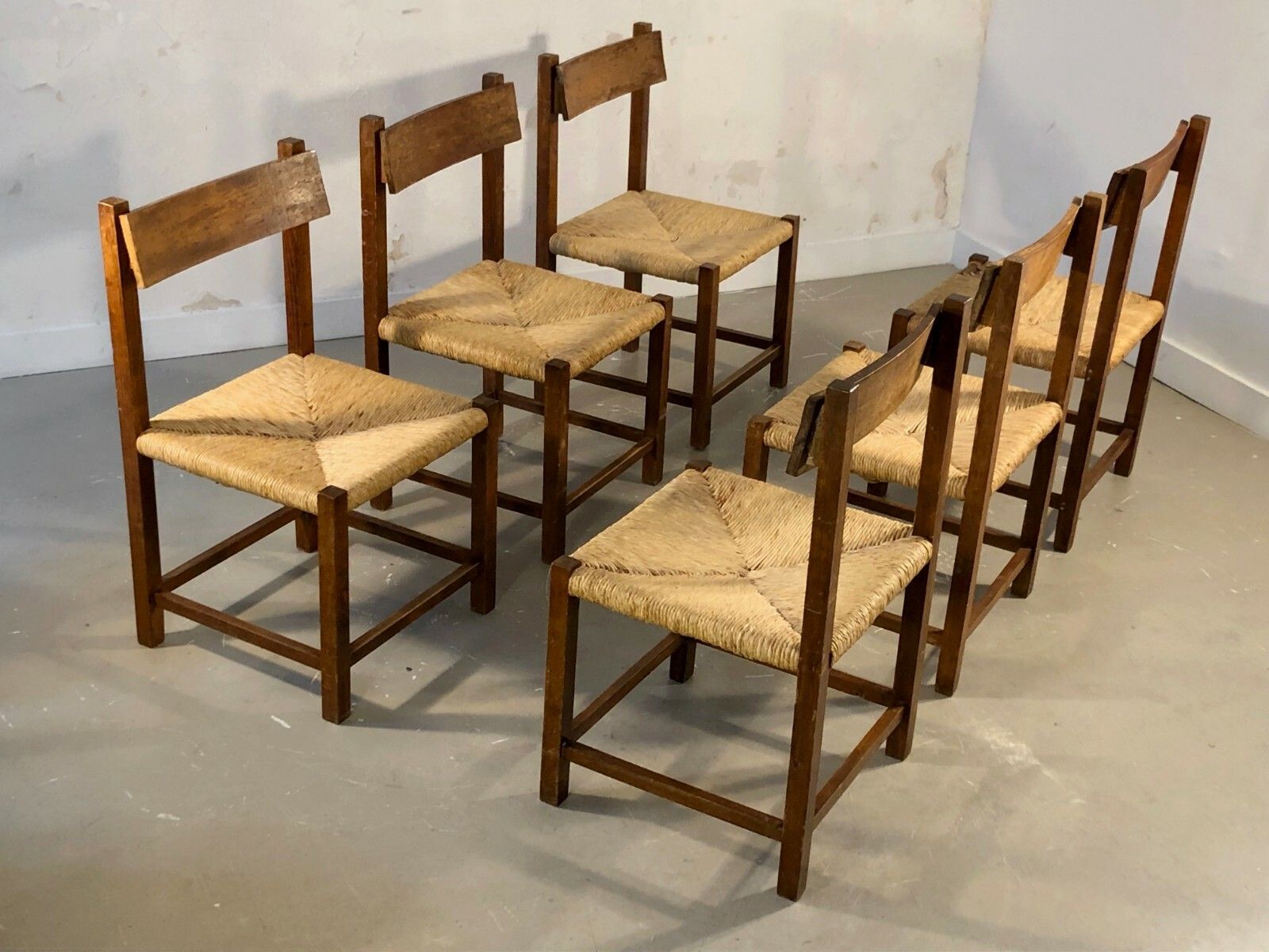1950 6 Modernist Brutalist Modernist Chairs Rustic Modern Chapo Perriand Dansk photo buy