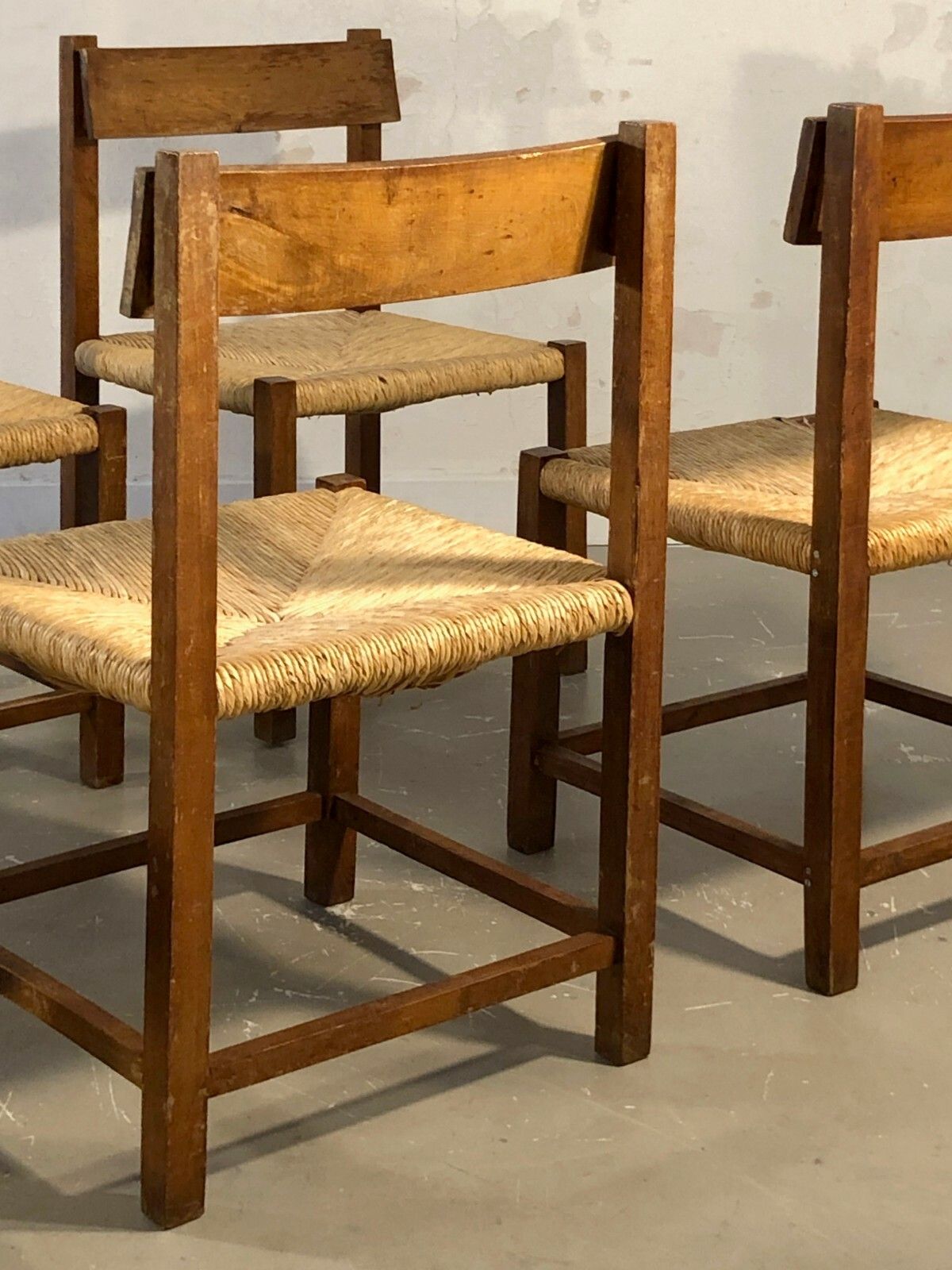 1950 6 Modernist Brutalist Modernist Chairs Rustic Modern Chapo Perriand Dansk photo vintage