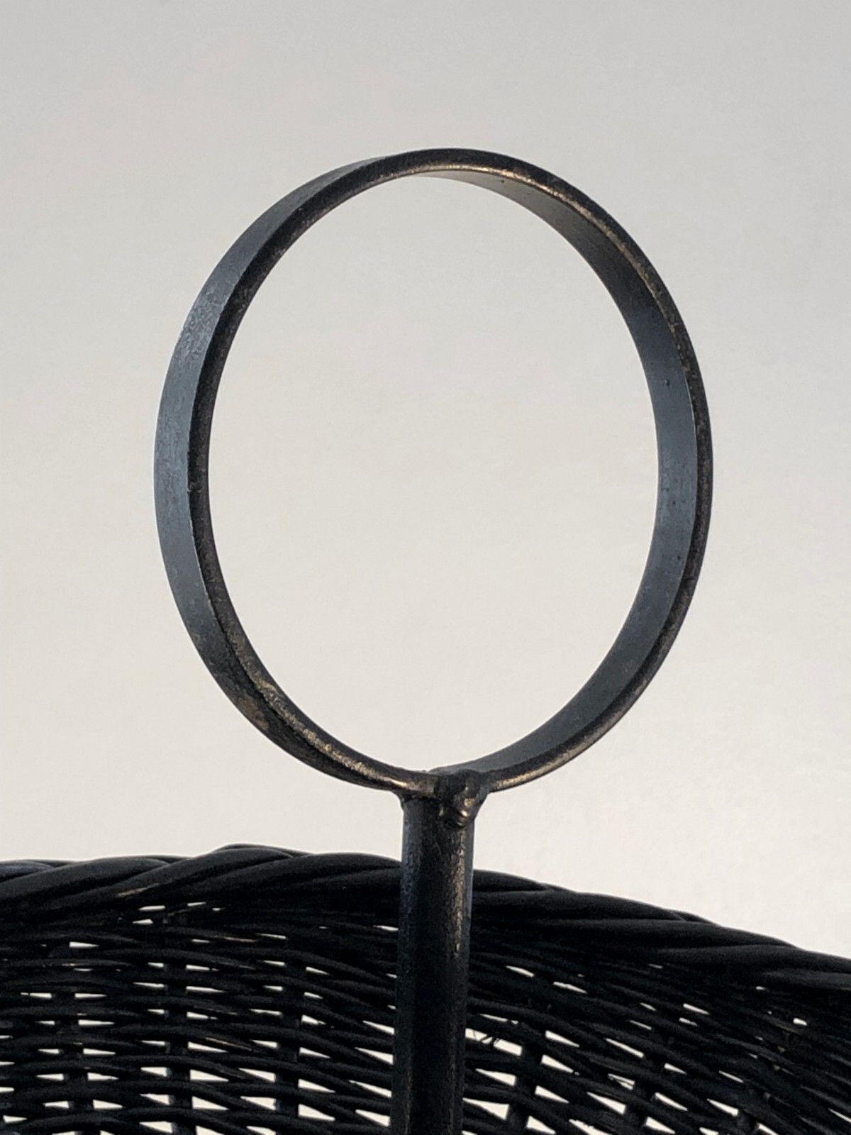 1950 Mategot Modernist Brutalist Free Form Folk Art Flat Basket photo vintage