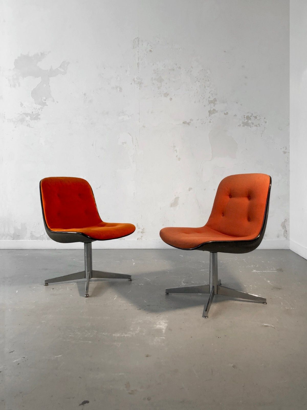1960 Randall Buck Strafor 2 Armchairs Office Modernist Space Age Eames Knoll