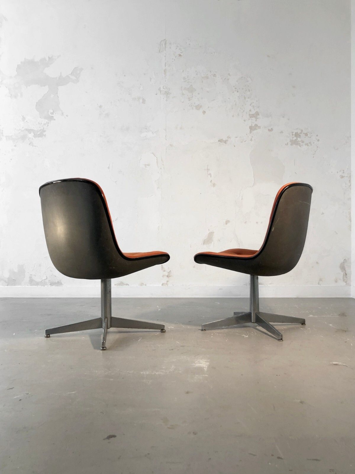 photo furniture 1960 Randall Buck Strafor 2 Armchairs Office Modernist Space Age Eames Knoll