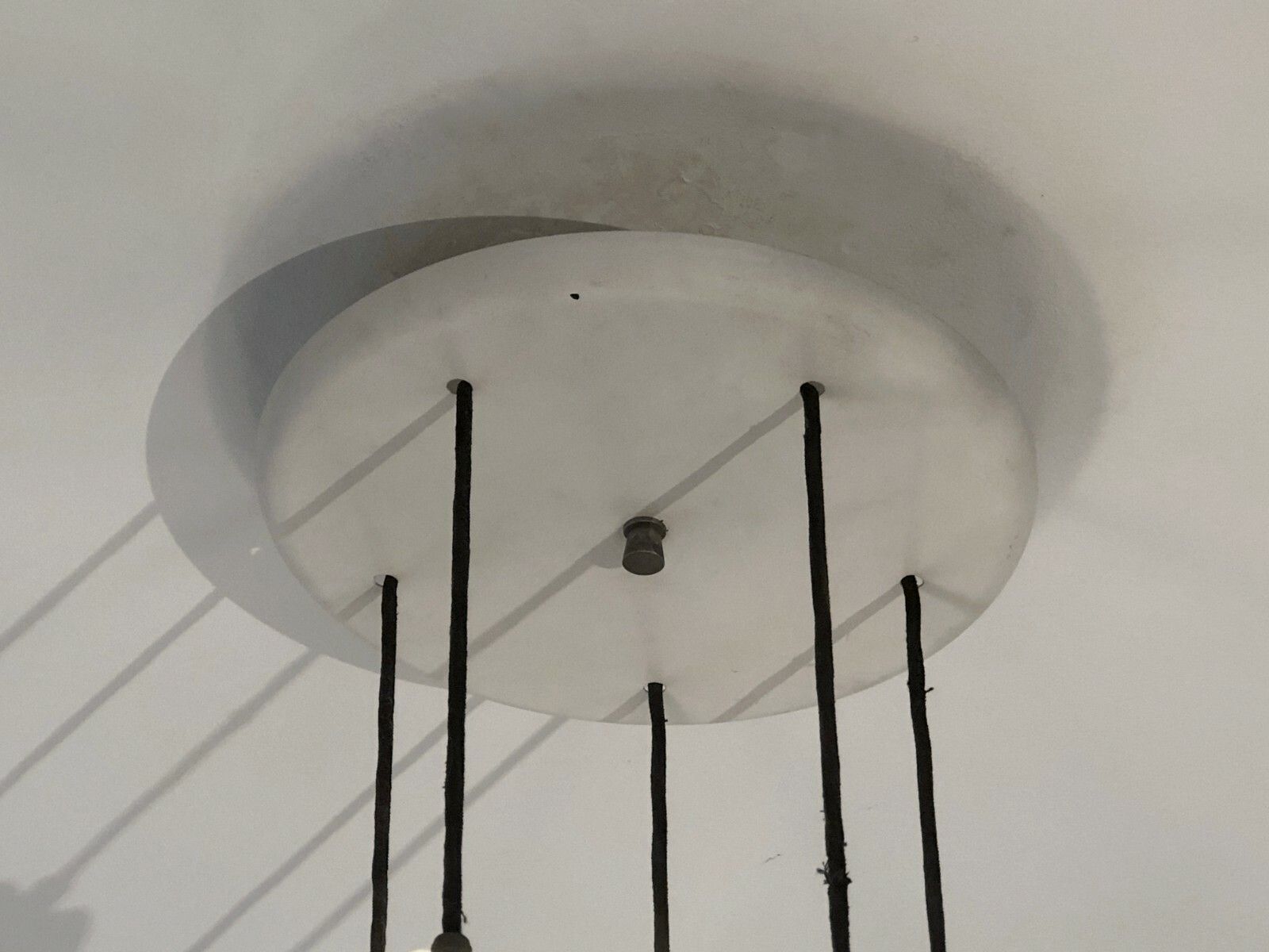 1960 Modernist Minimalist Chandelier Suspension Stilnovo Arteluce Oluce Colombo photo 3032.0