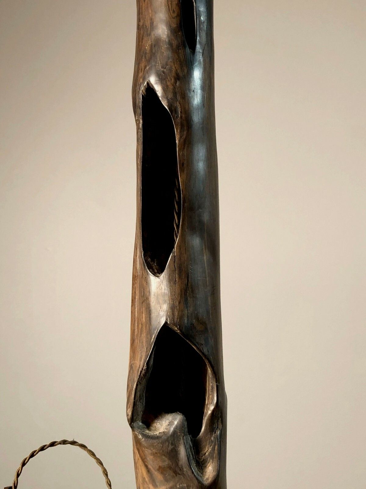 1950 2 Three Large Level Lamps Modernist Brutalist Sculpture Noll Nakashima photo vintage