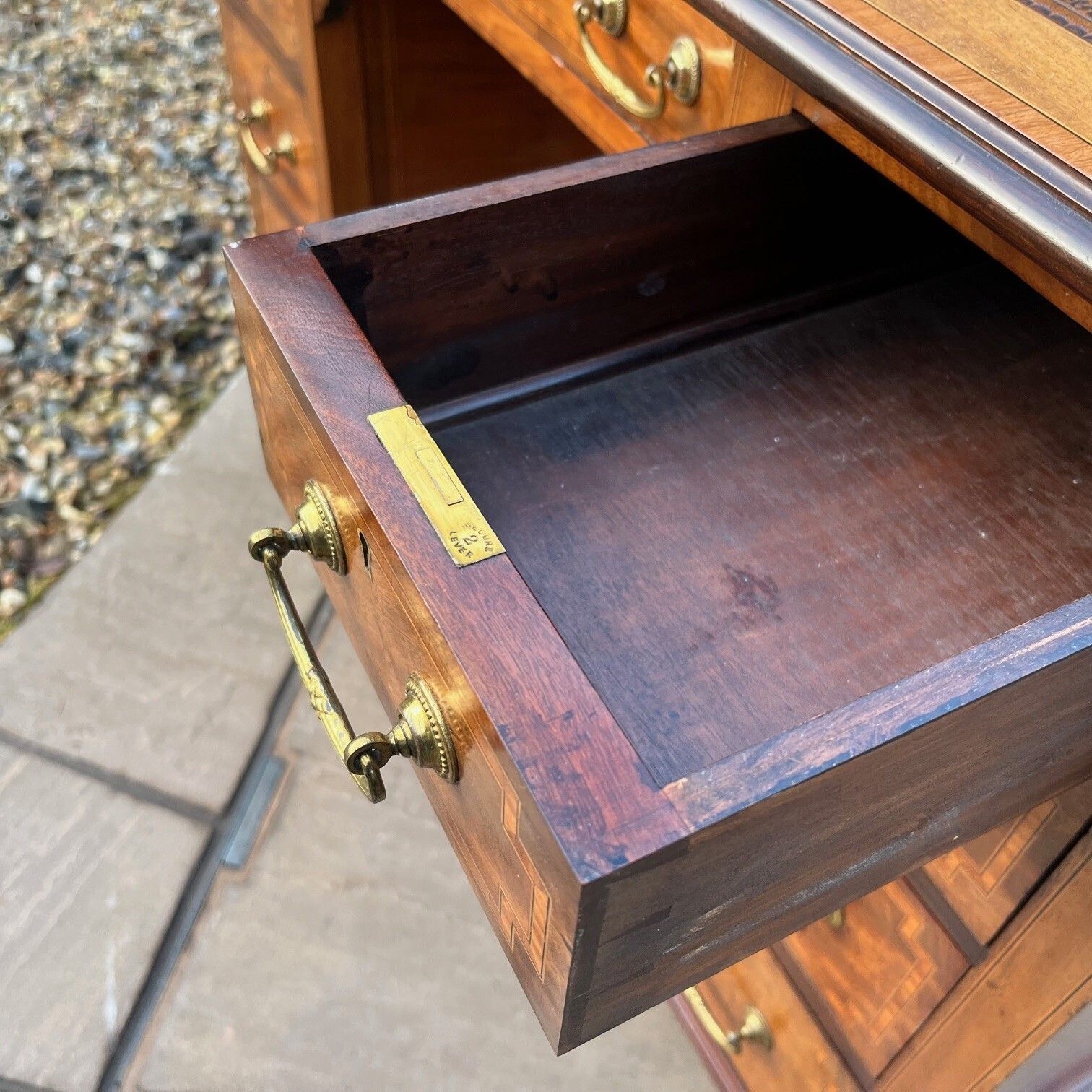 photo for sale Edwardian Period Mahogany Inlaid Writing Desk