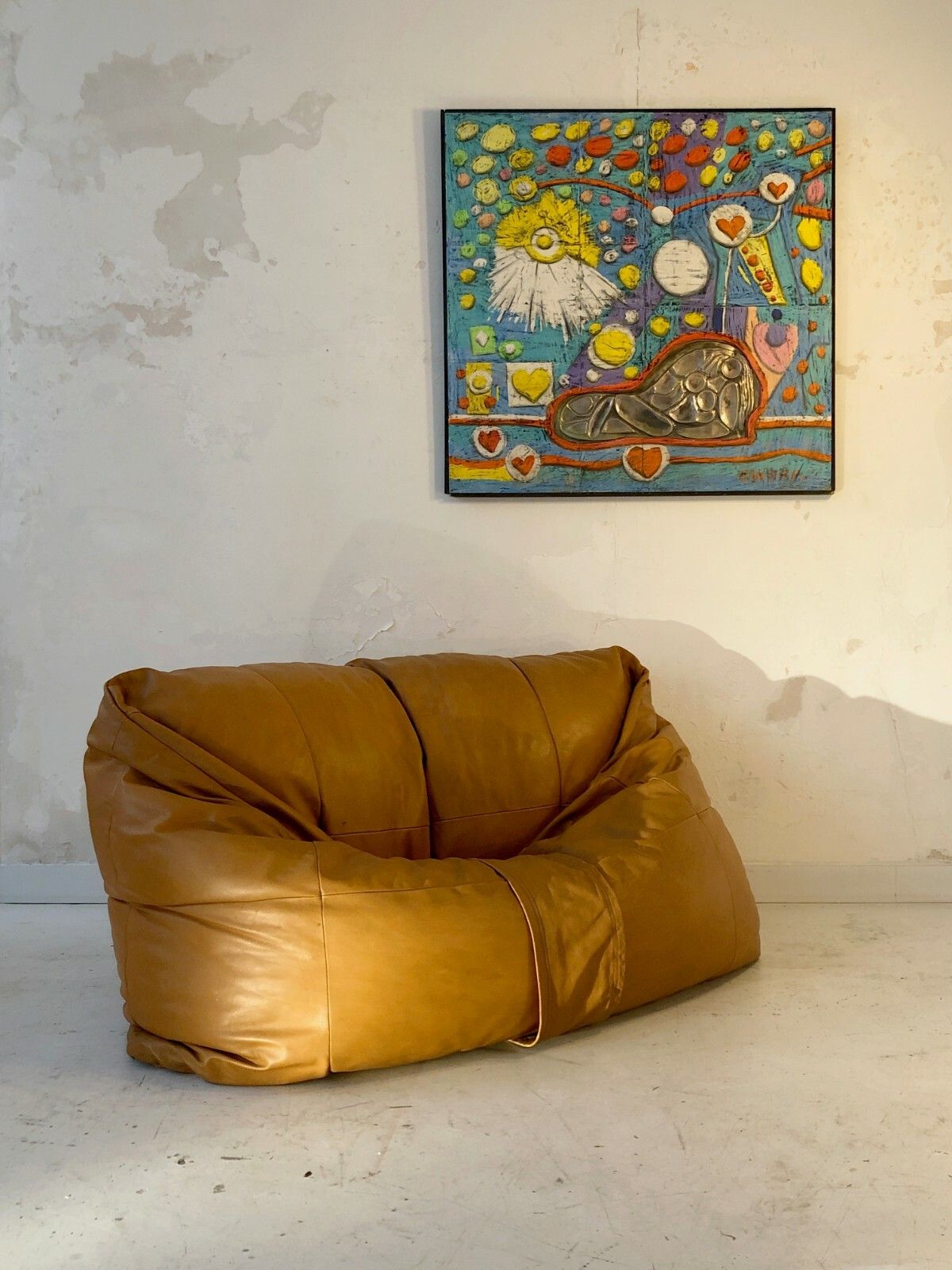 1990 Cikorp Painting "Les Stridulations" Free Figuration Graffiti Art Pop photo for sale