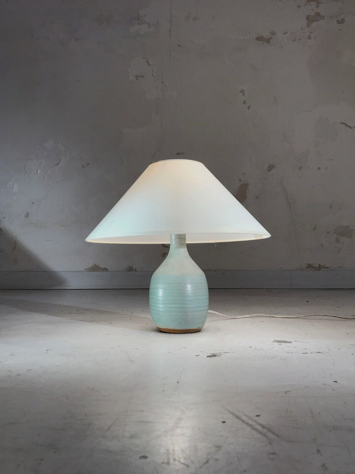 1950 Drillon Modernist Folk Art Free Form Ceramic Lamp Vallauris
