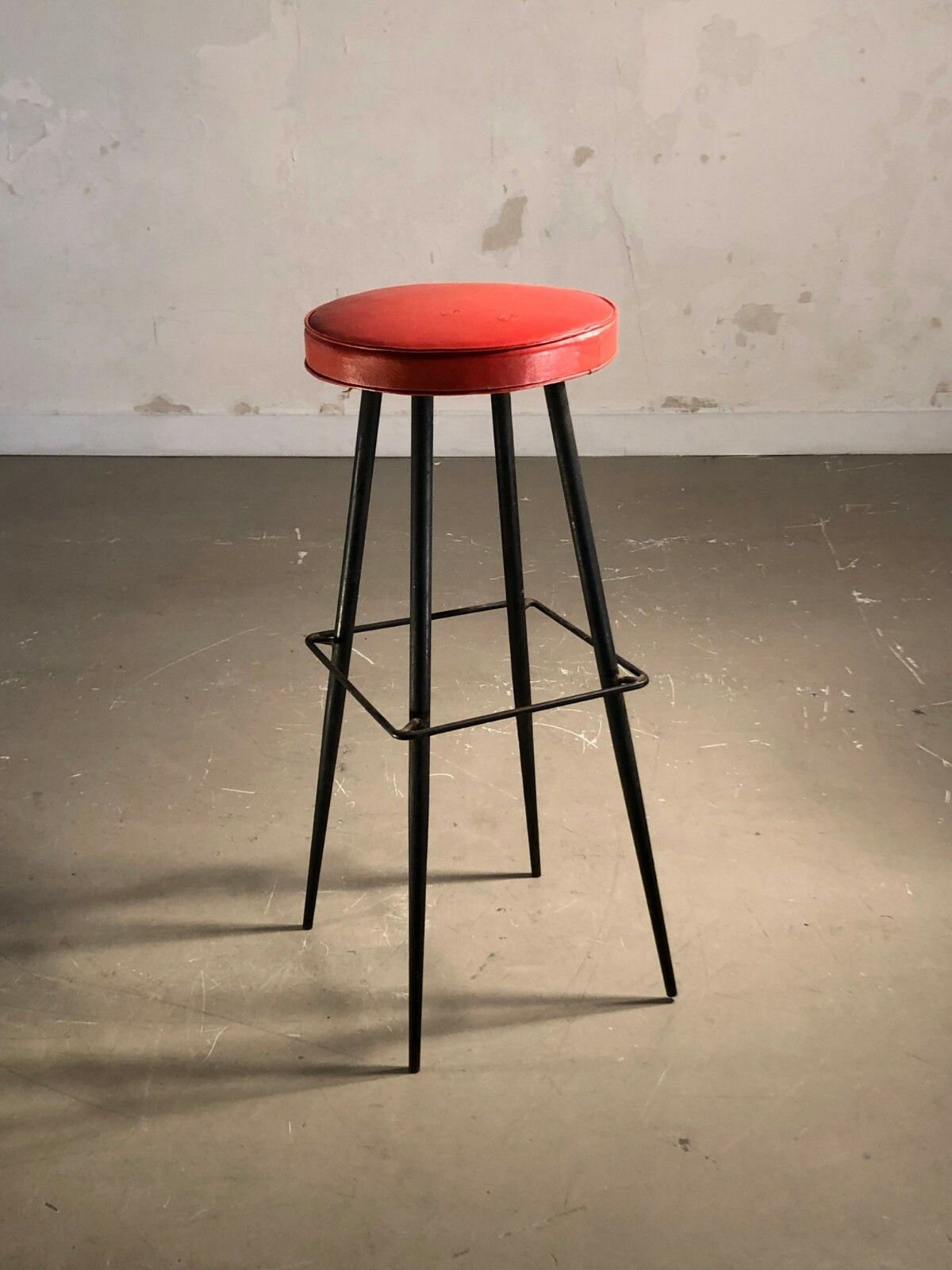 photo for sale 1950 Modernist Bar Stool Reconstruction Fifties Free Form Mategot Hitier